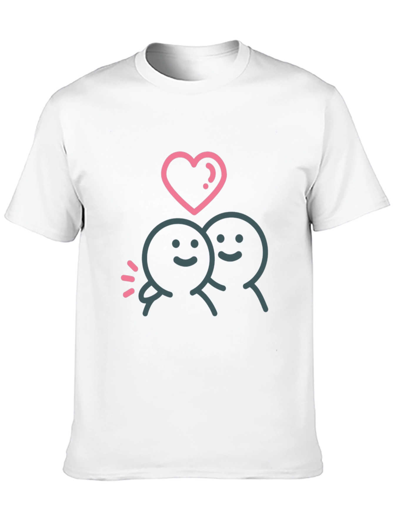 Cute Love Couple Graphic T-Shirt