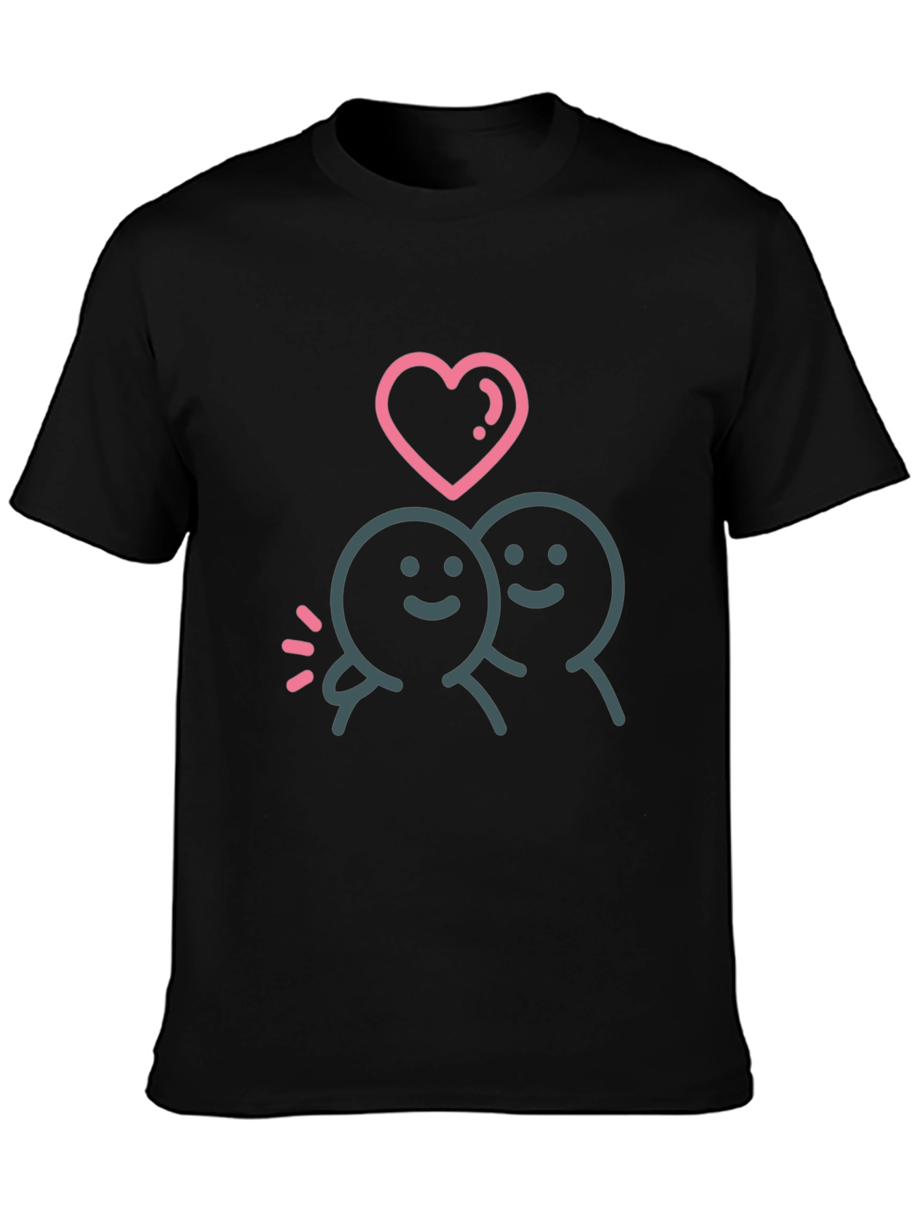 Cute Love Couple Graphic T-Shirt