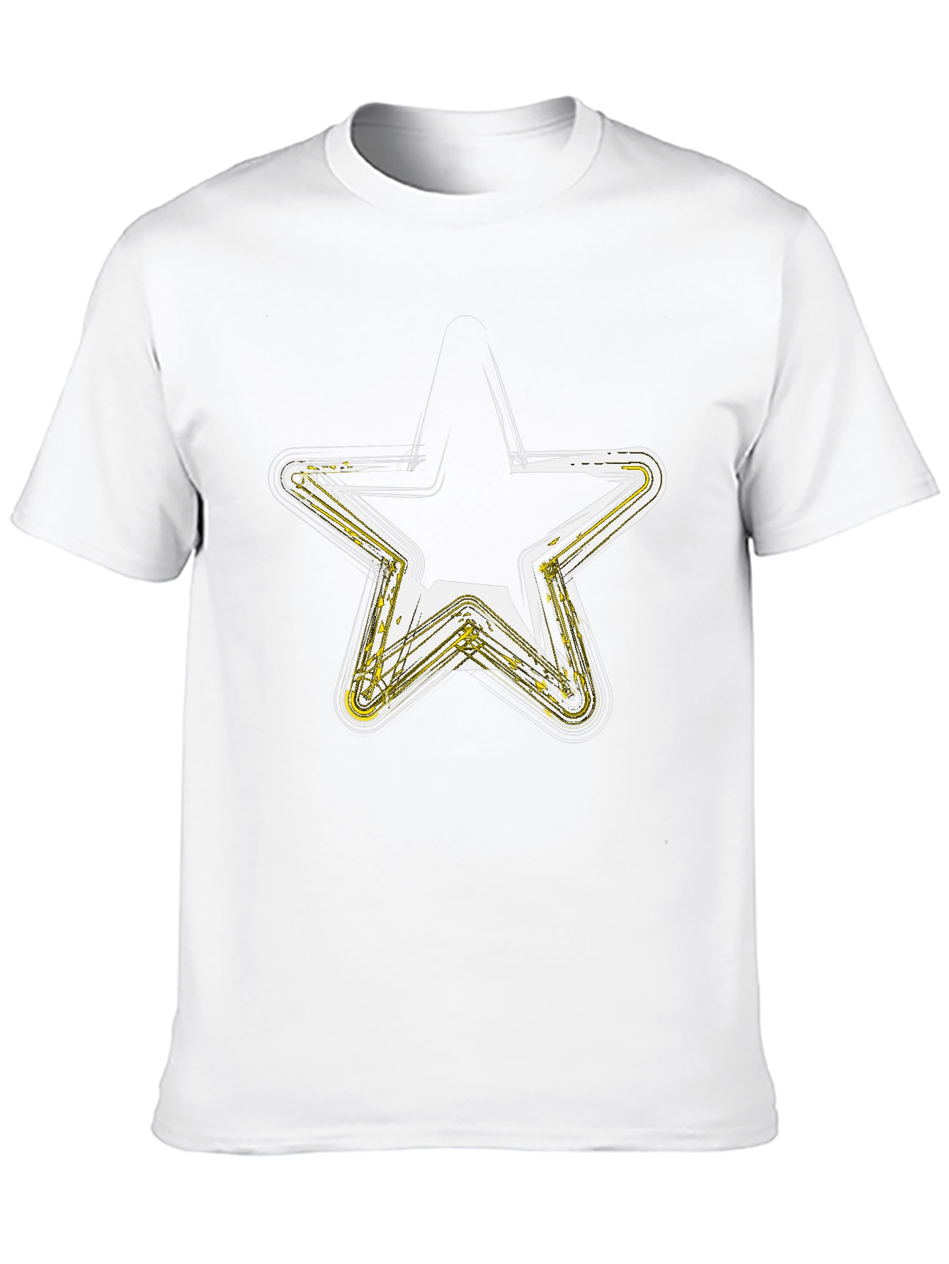 Neon Star Graphic Black T-Shirt