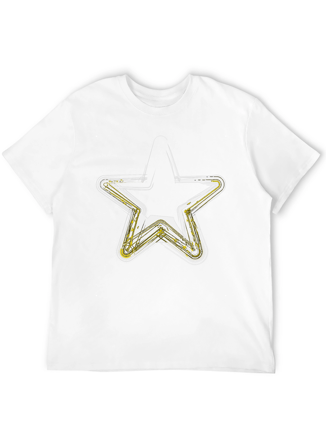Neon Star Graphic Black T-Shirt