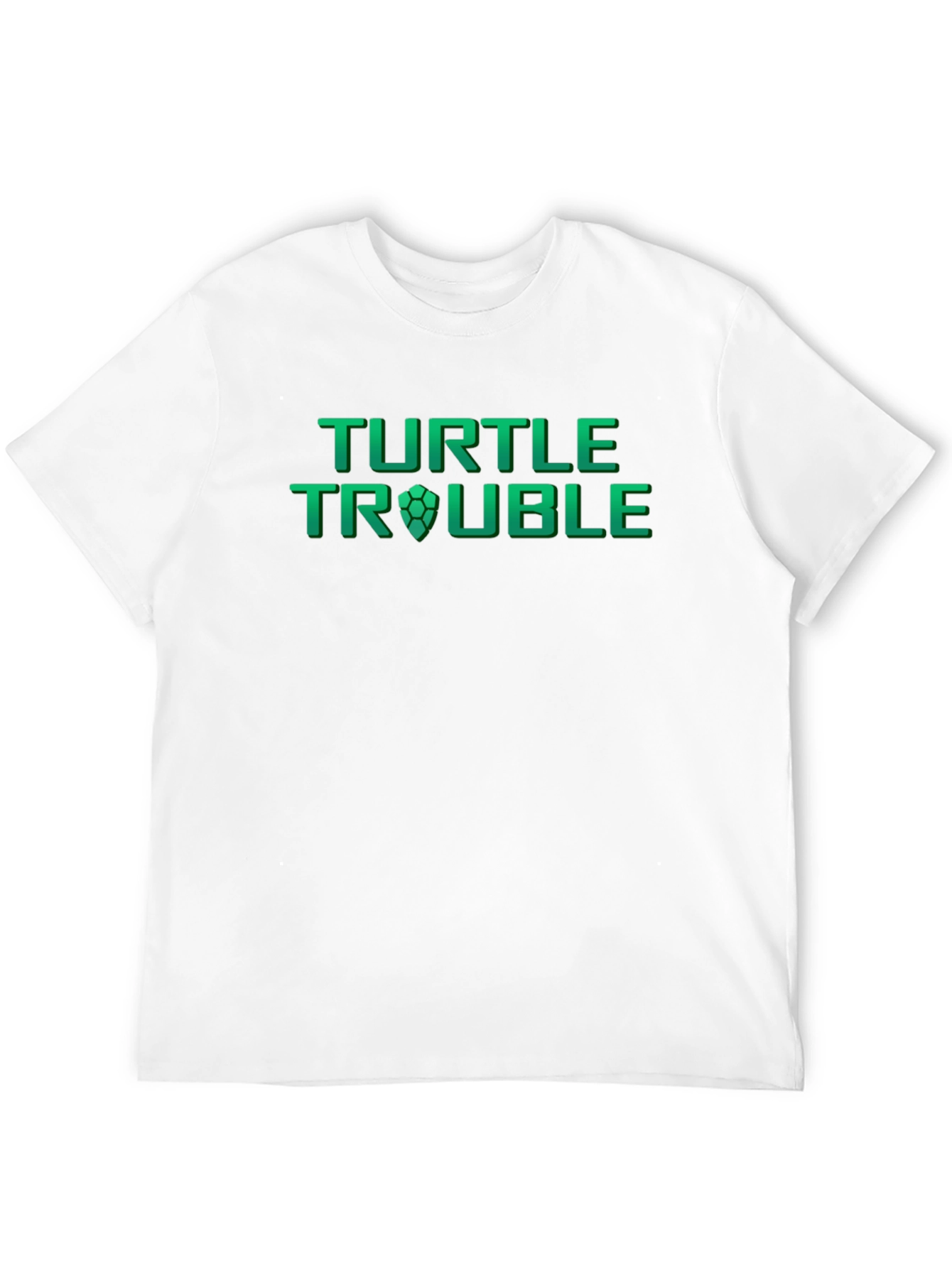 Turtle Trouble Graphic Print Mens Black T-Shirt
