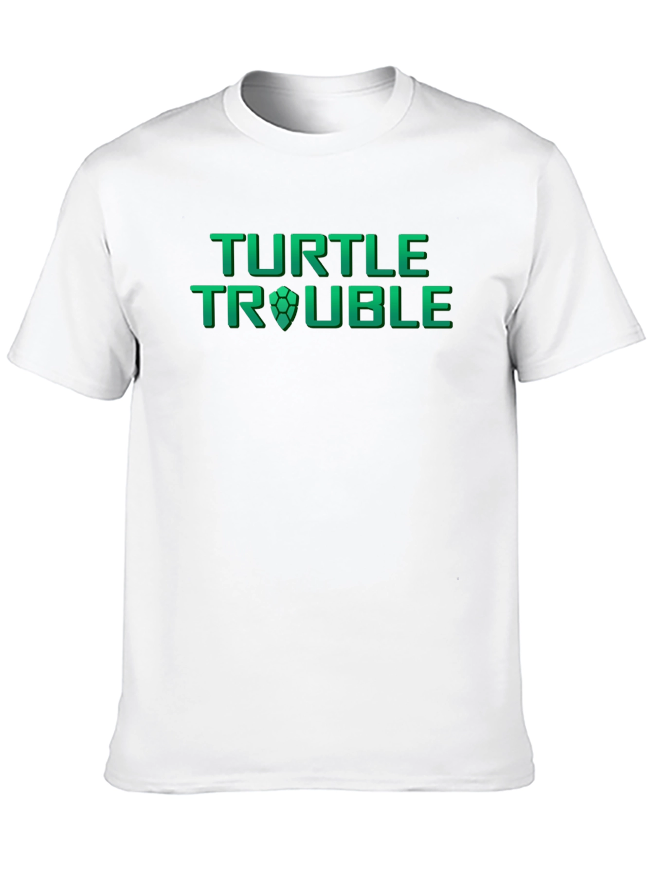 Turtle Trouble Graphic Print Mens Black T-Shirt