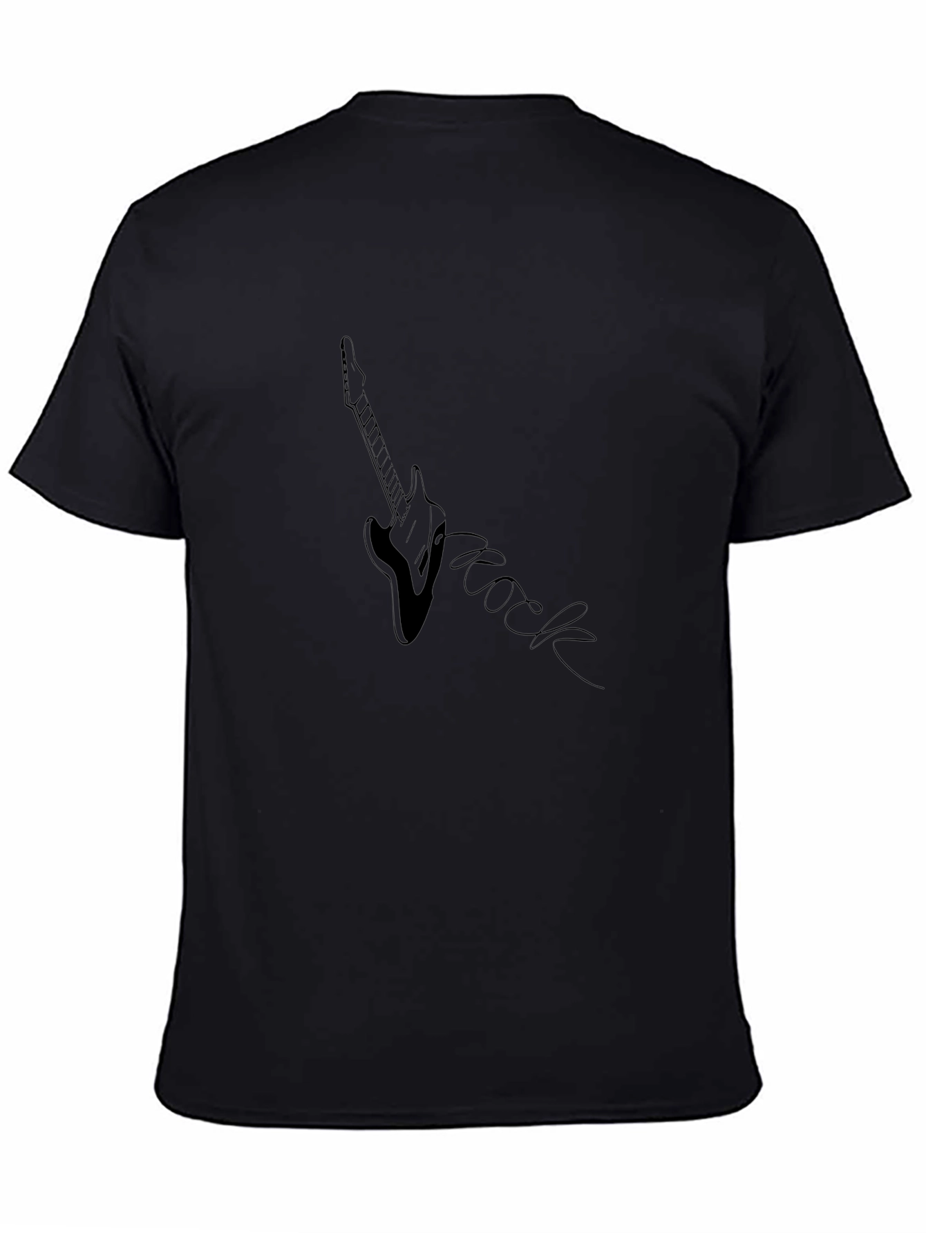 Rock Guitar Graphic Tee - Black Unisex T-Shirt