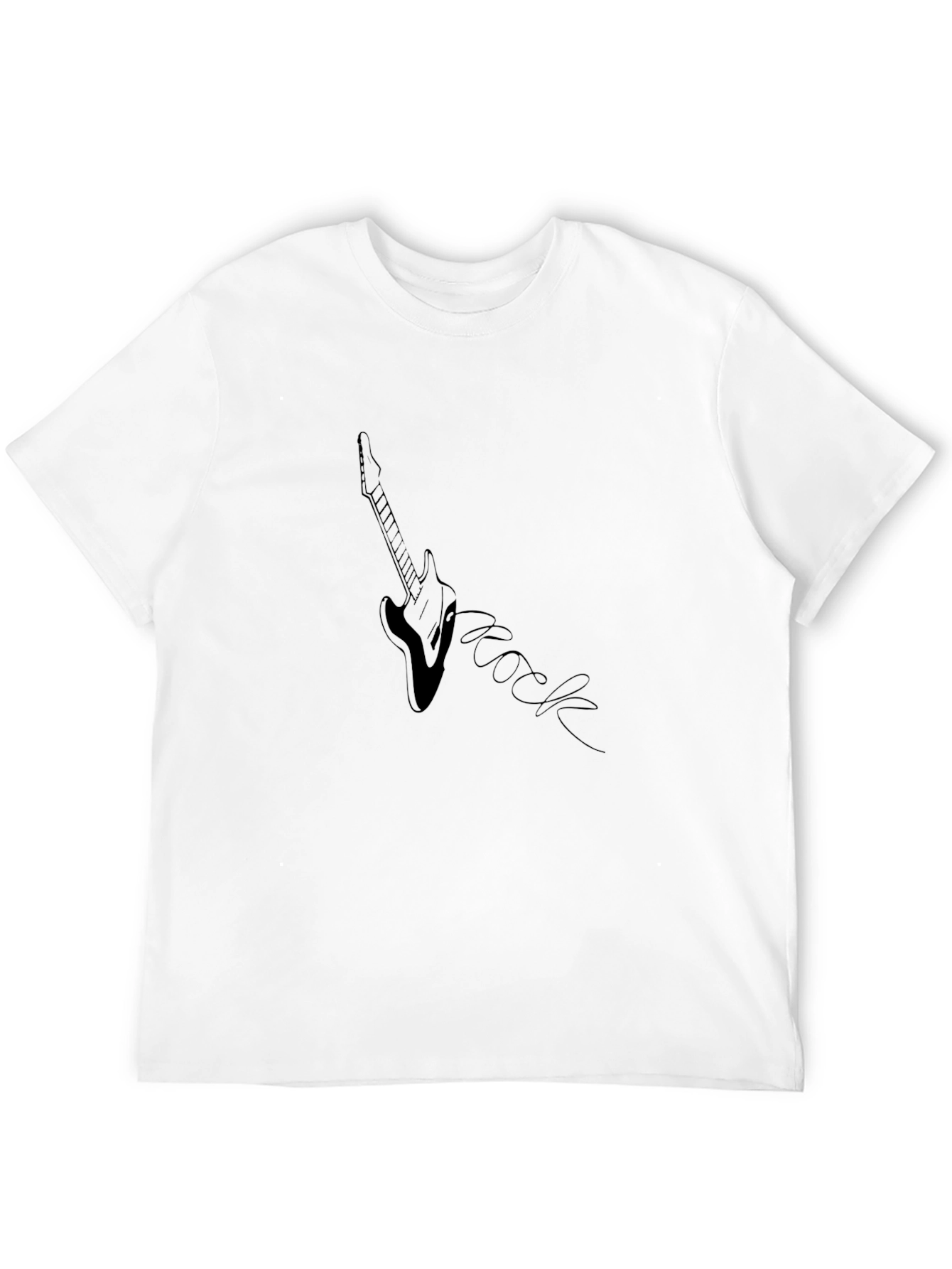 Rock Guitar Graphic Tee - Black Unisex T-Shirt