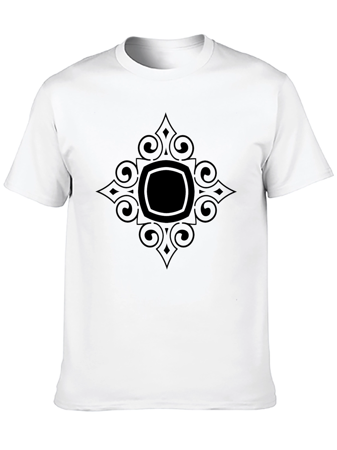 Stylish Black Tee with Geometric Graphic