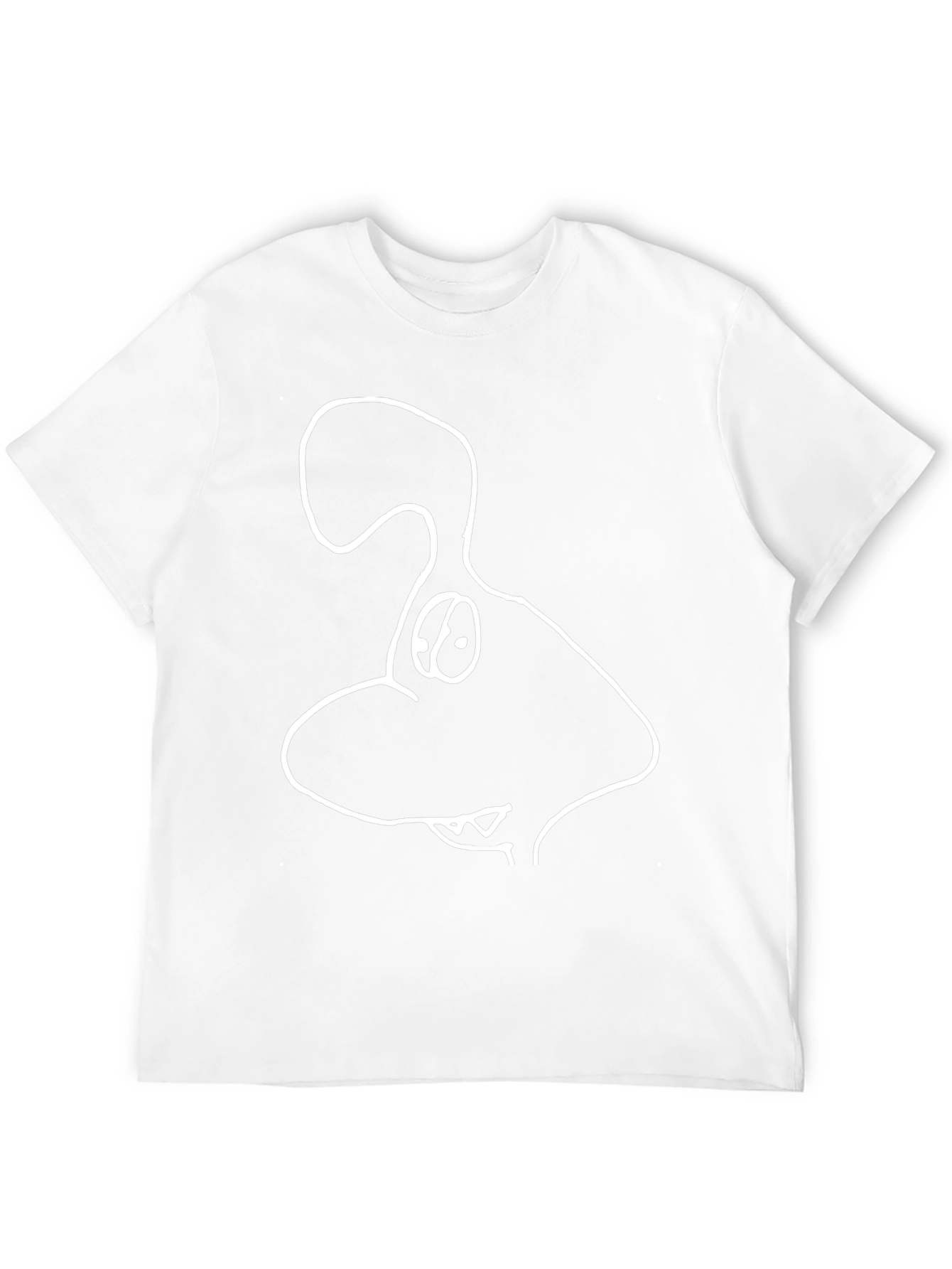 Cartoon Dog Graphic Tee - Black