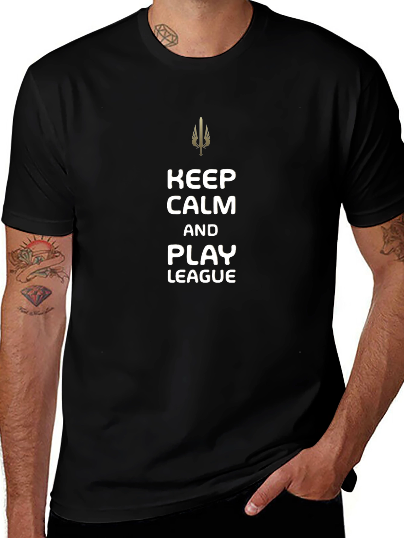 Keep Calm and Play League Black T-Shirt