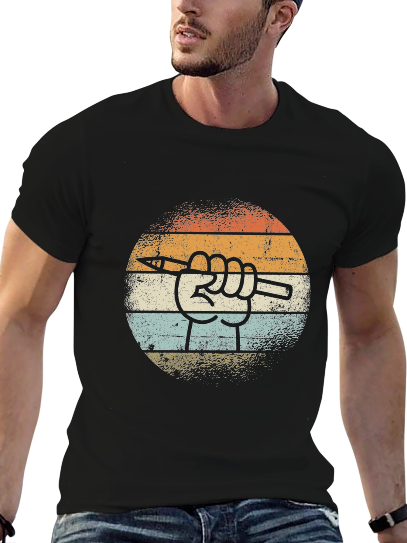 Retro Artist Hand T-Shirt