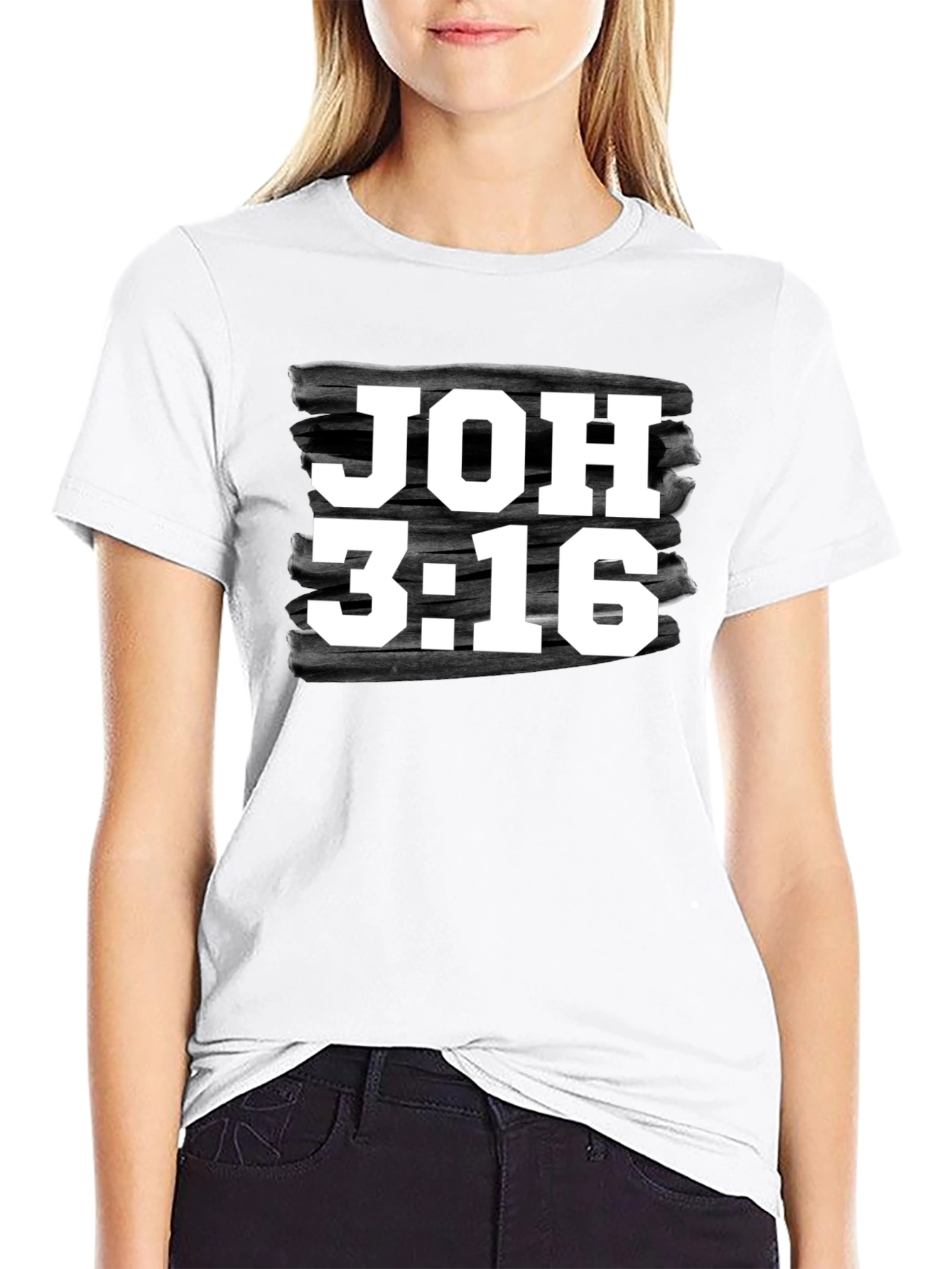 JOH 3:16 Graphic Black T-Shirt