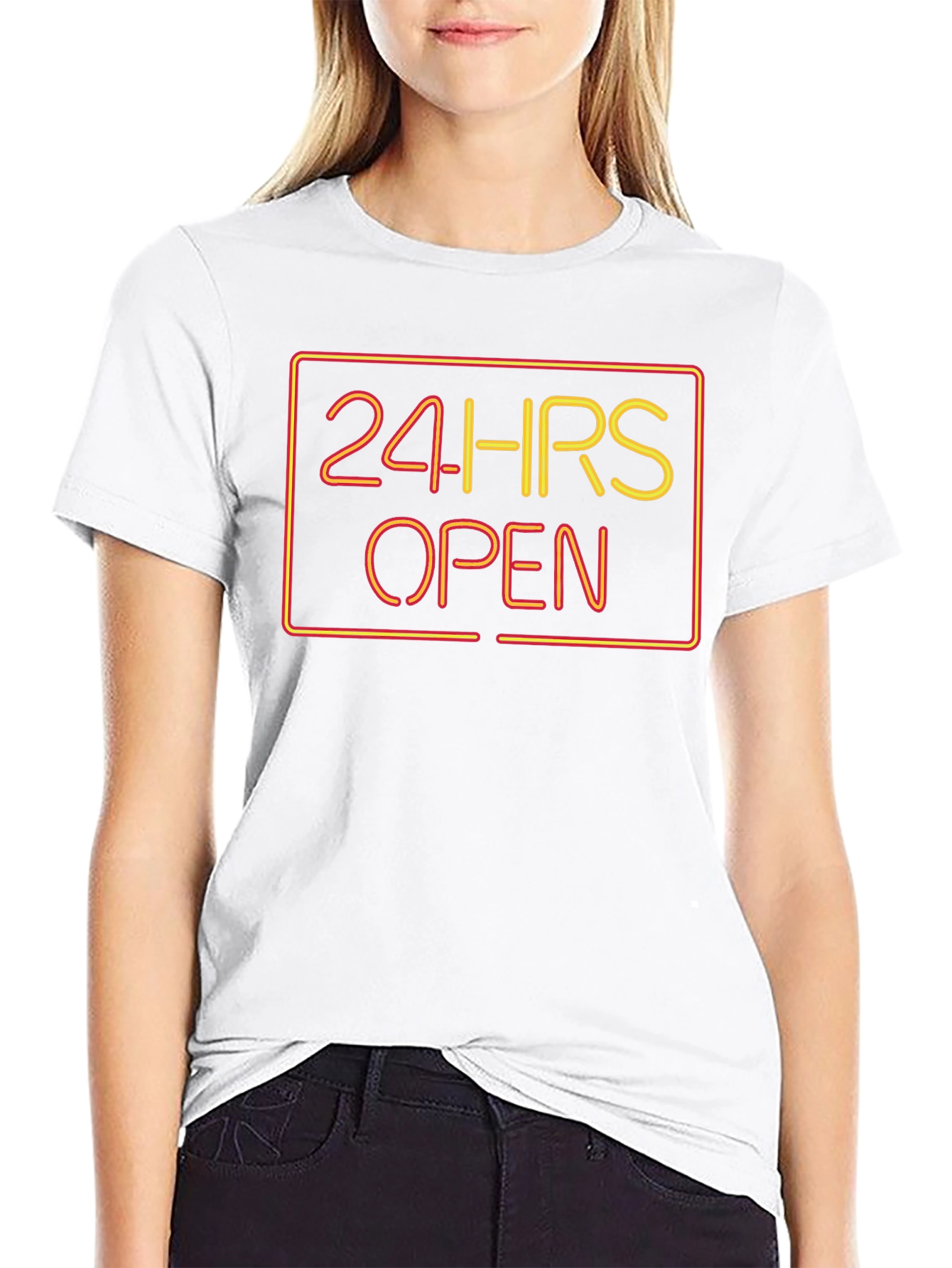 24 HRS Open Graphic Tee - Soft Black T-Shirt