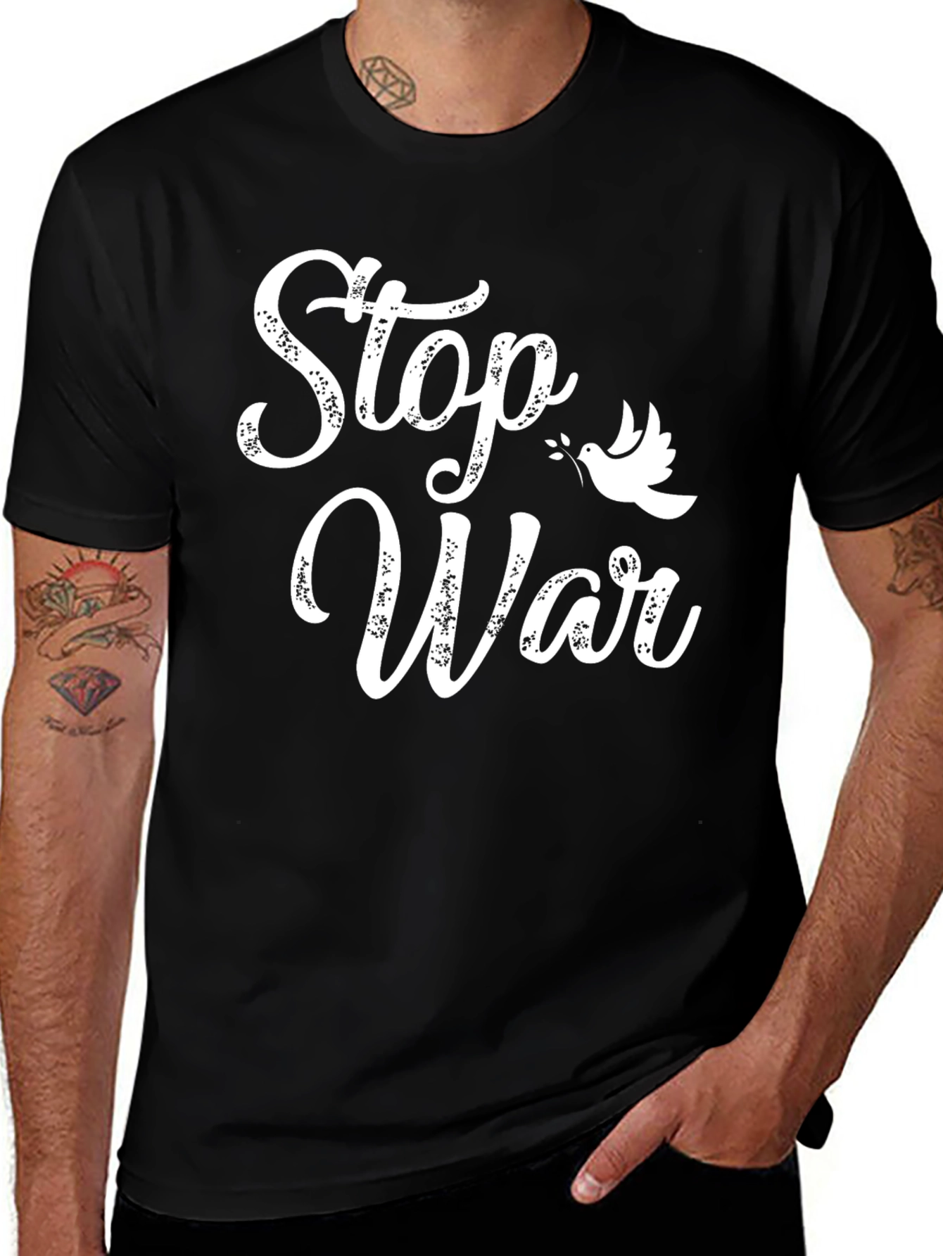 Stop War Dove Graphic T-Shirt