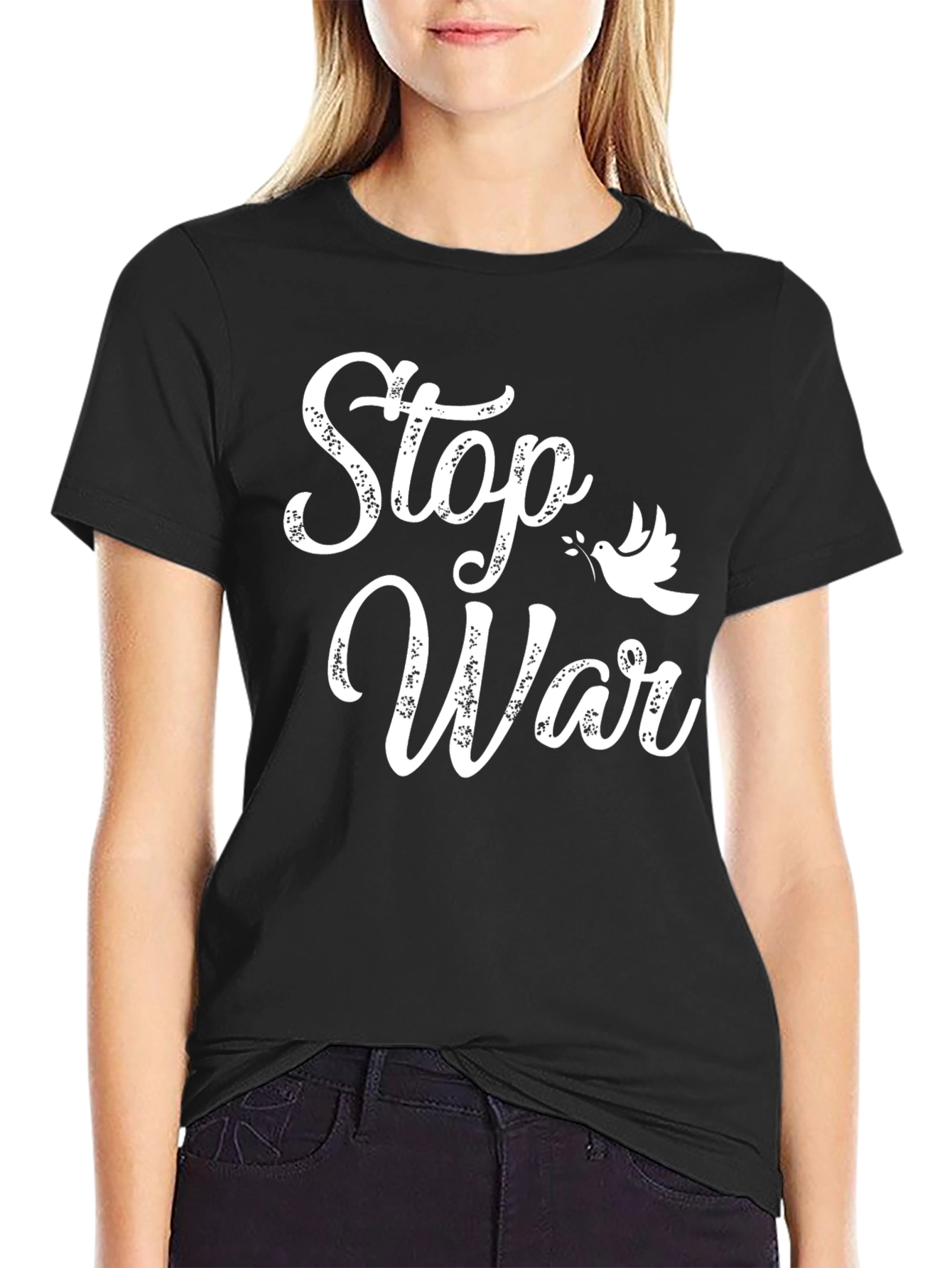 Stop War Dove Graphic T-Shirt
