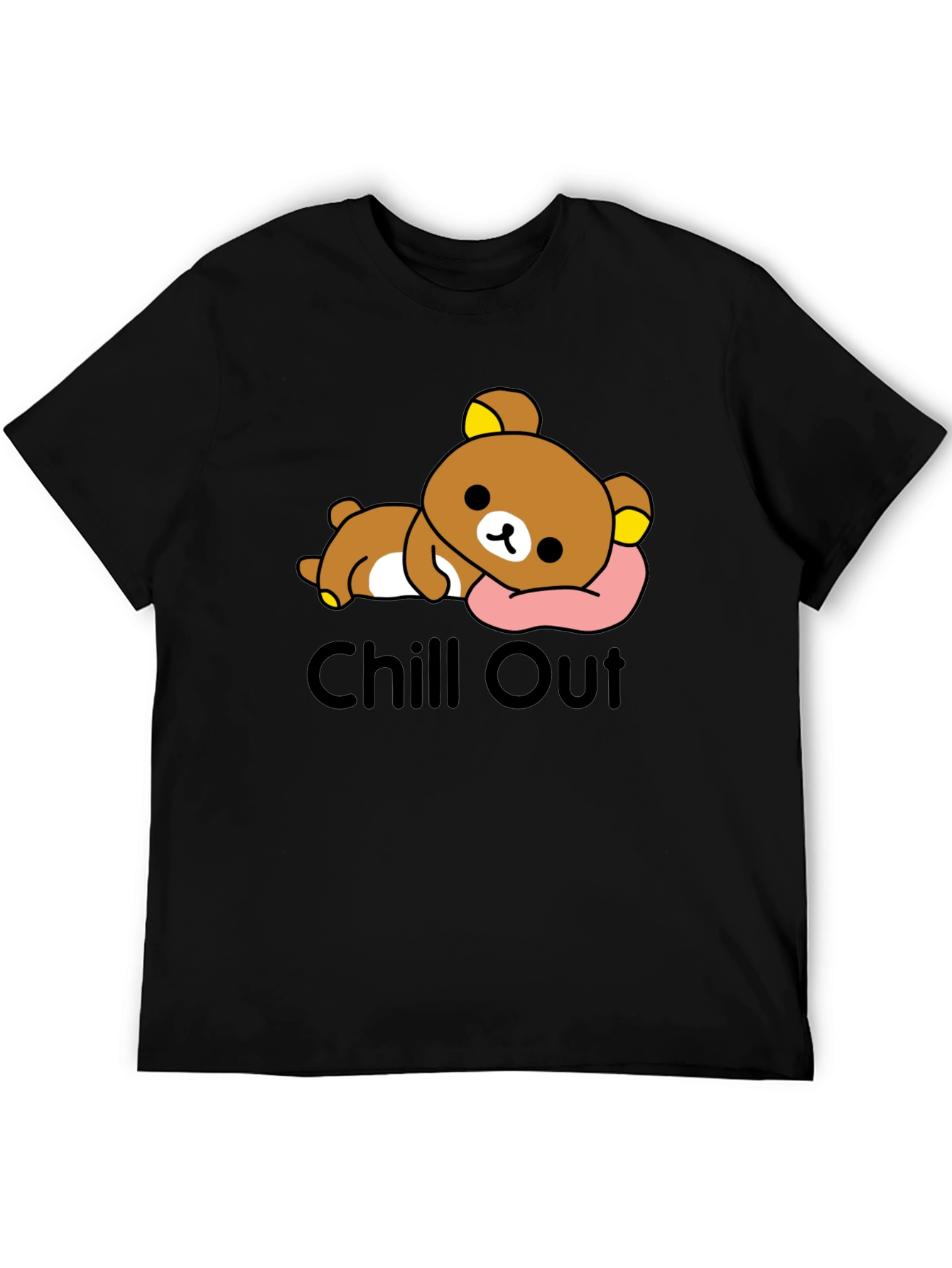 Chill Out Bear T-Shirt - Relaxed Cartoon Tee
