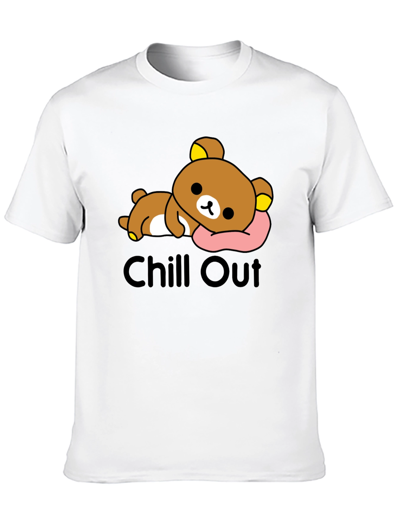 Chill Out Bear T-Shirt - Relaxed Cartoon Tee