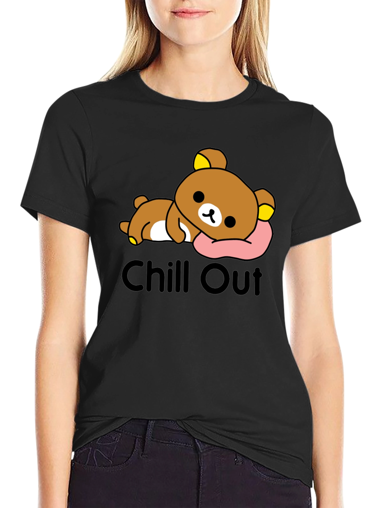 Chill Out Bear T-Shirt - Relaxed Cartoon Tee