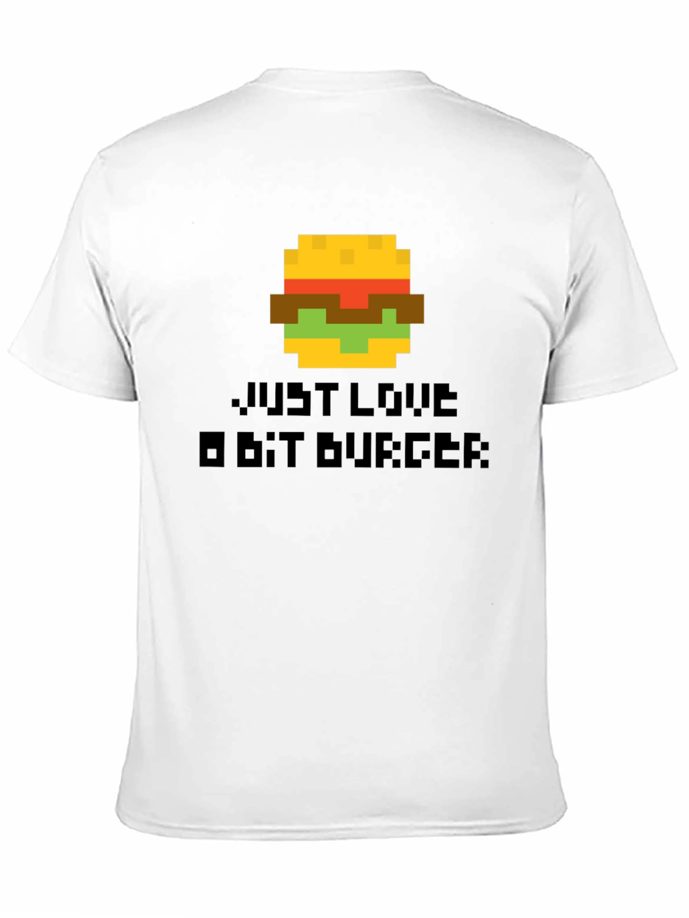 Pixel Burger Graphic T-Shirt - Gamer Style Tee