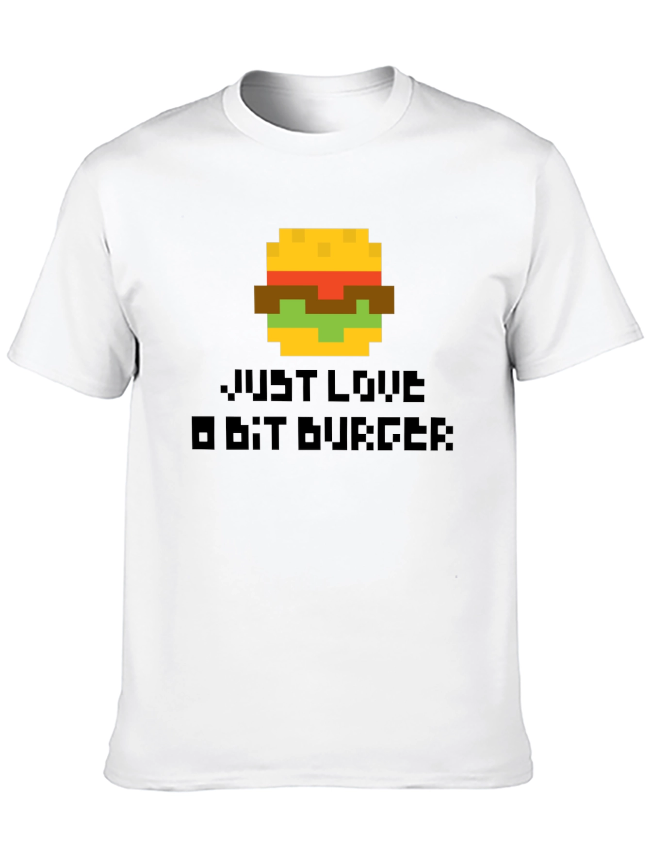 Pixel Burger Graphic T-Shirt - Gamer Style Tee