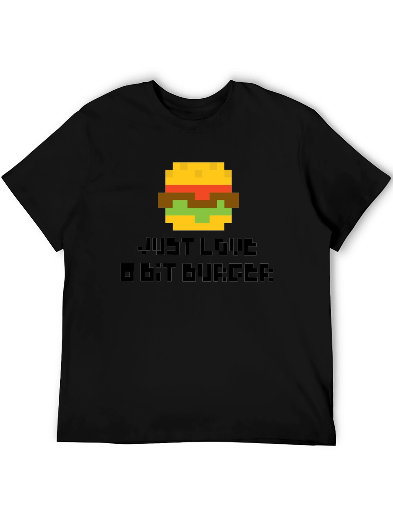 Pixel Burger Graphic T-Shirt - Gamer Style Tee
