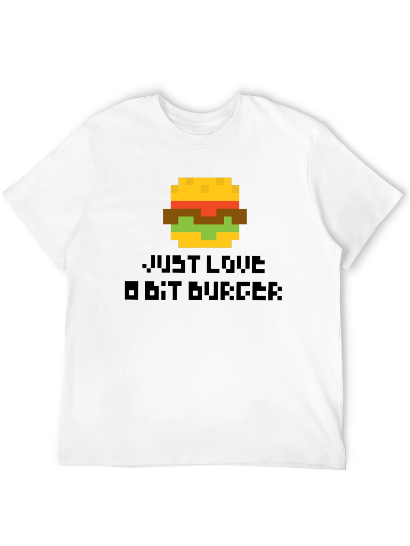 Pixel Burger Graphic T-Shirt - Gamer Style Tee