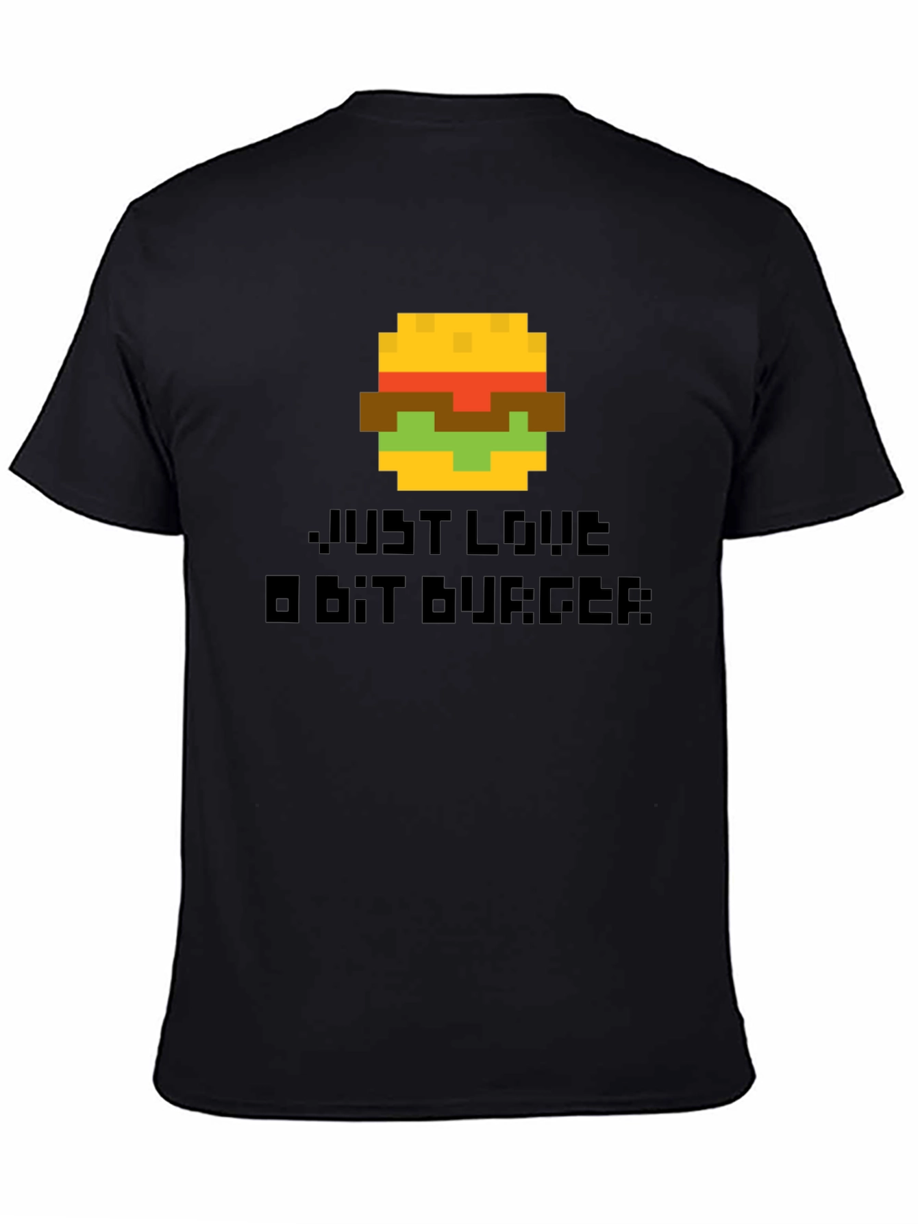 Pixel Burger Graphic T-Shirt - Gamer Style Tee