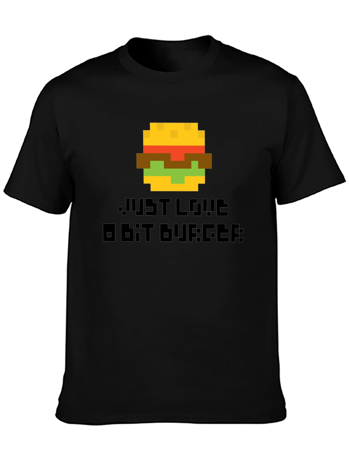 Pixel Burger Graphic T-Shirt - Gamer Style Tee