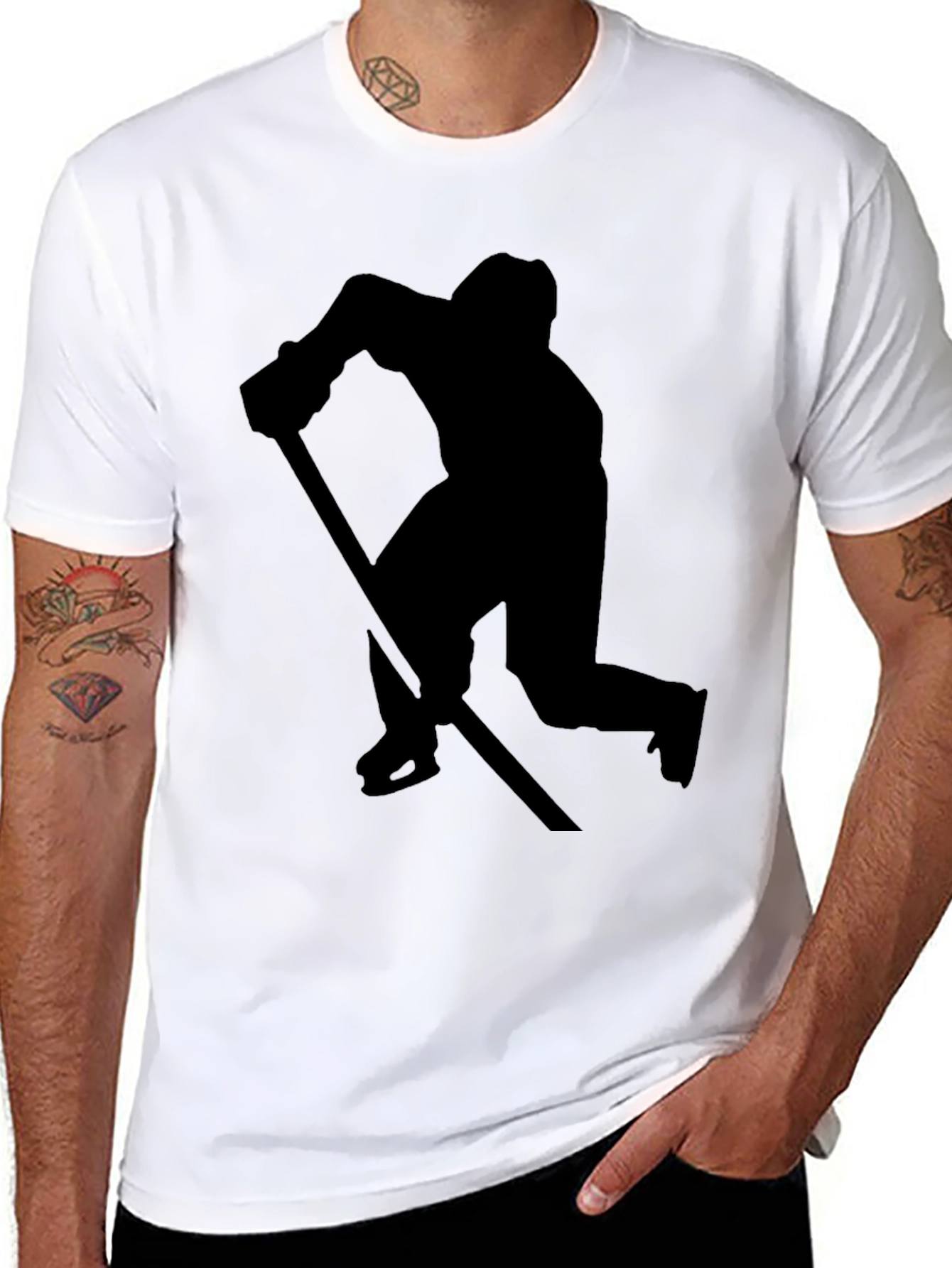 Hockey Player Graphic T-Shirt