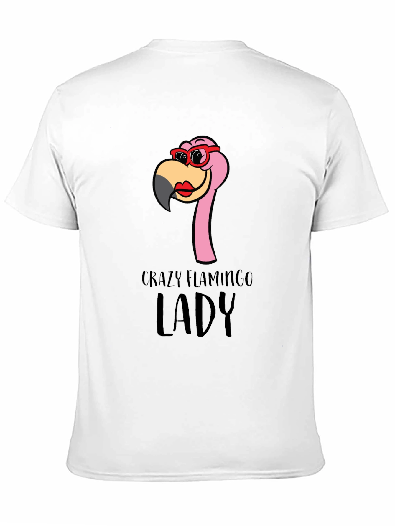 Crazy Flamingo Lady T-Shirt - Fun Novelty Tee