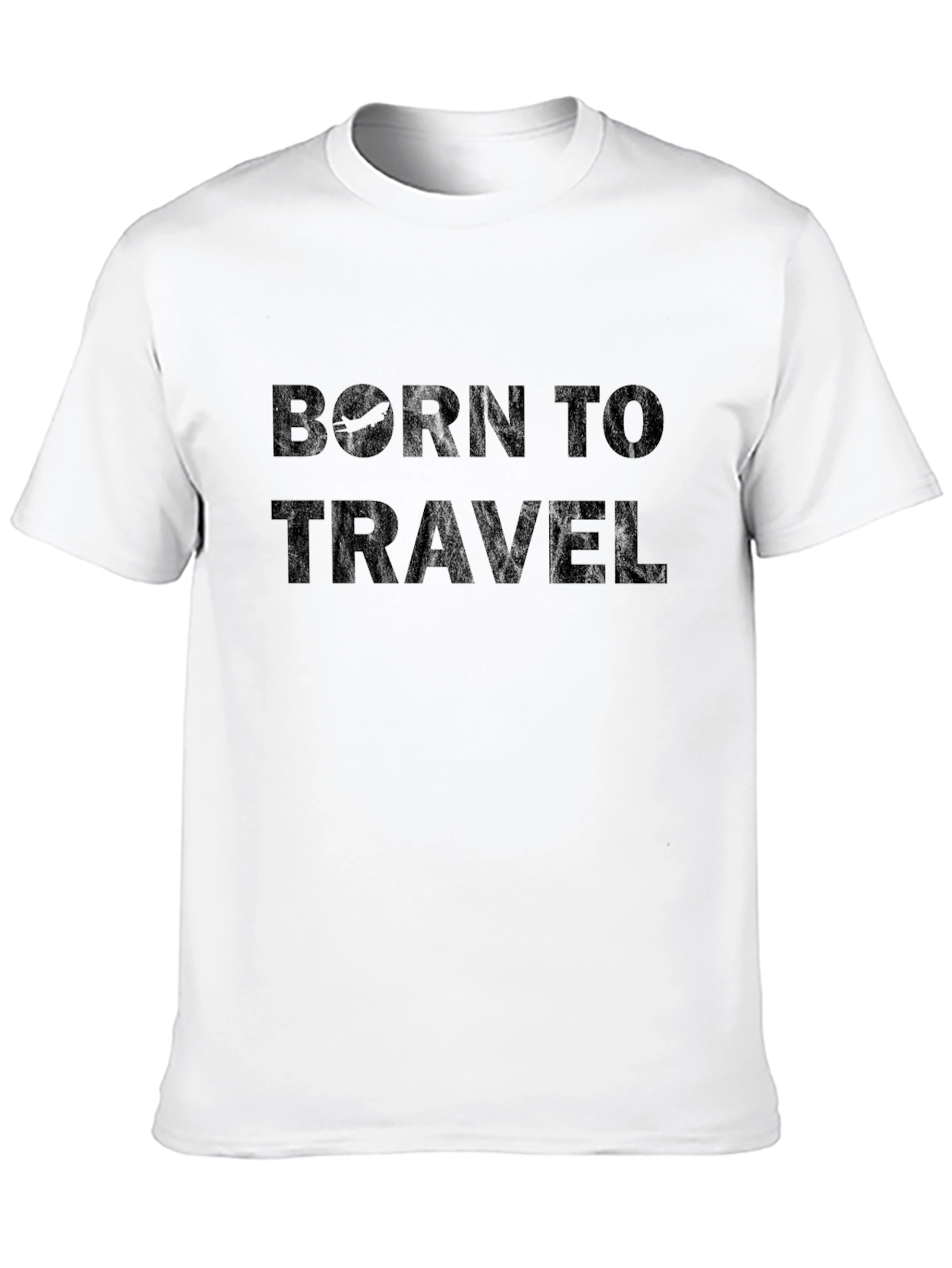 Born To Travel Black Graphic Tee
