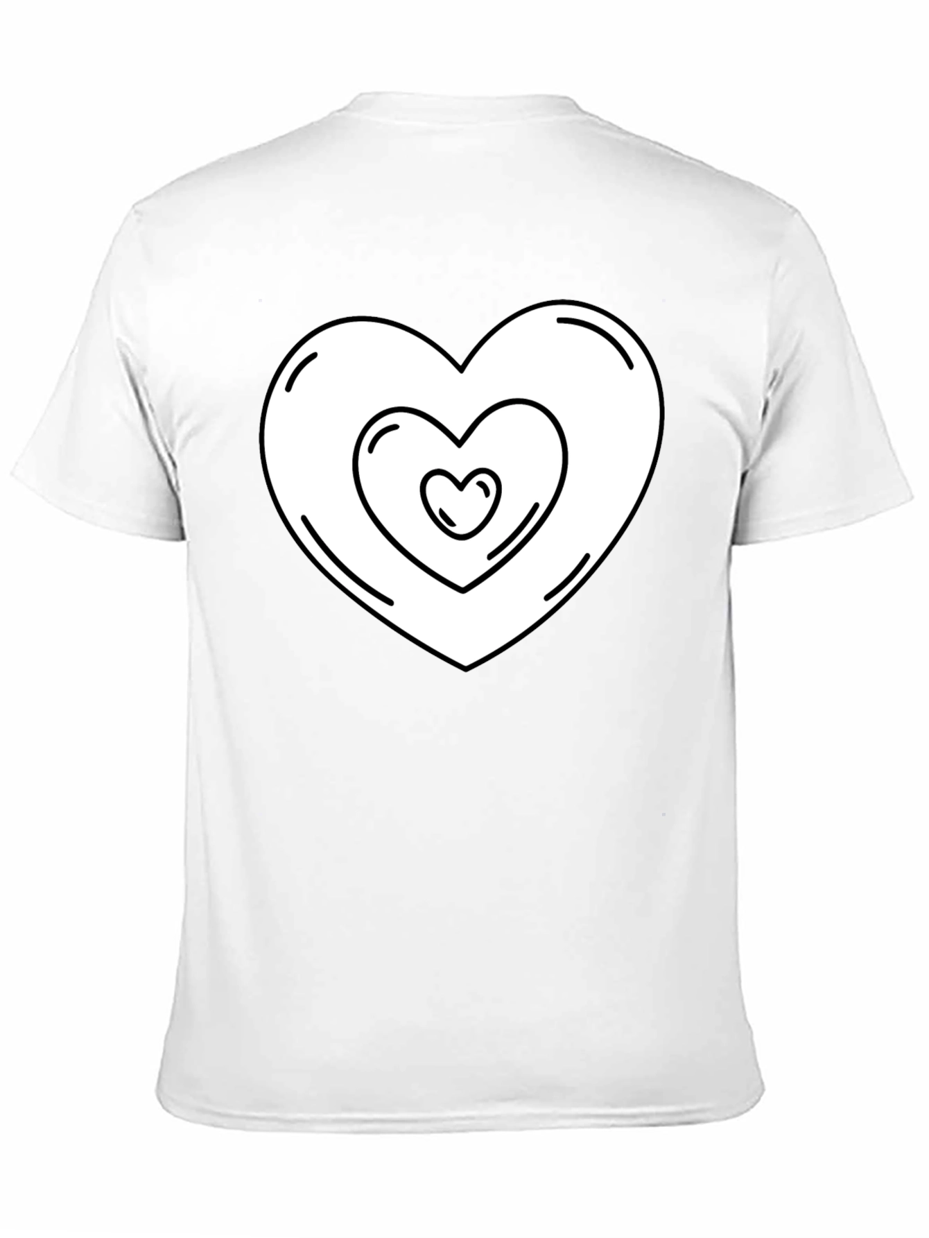 Heart Within Heart Graphic Tee - Black