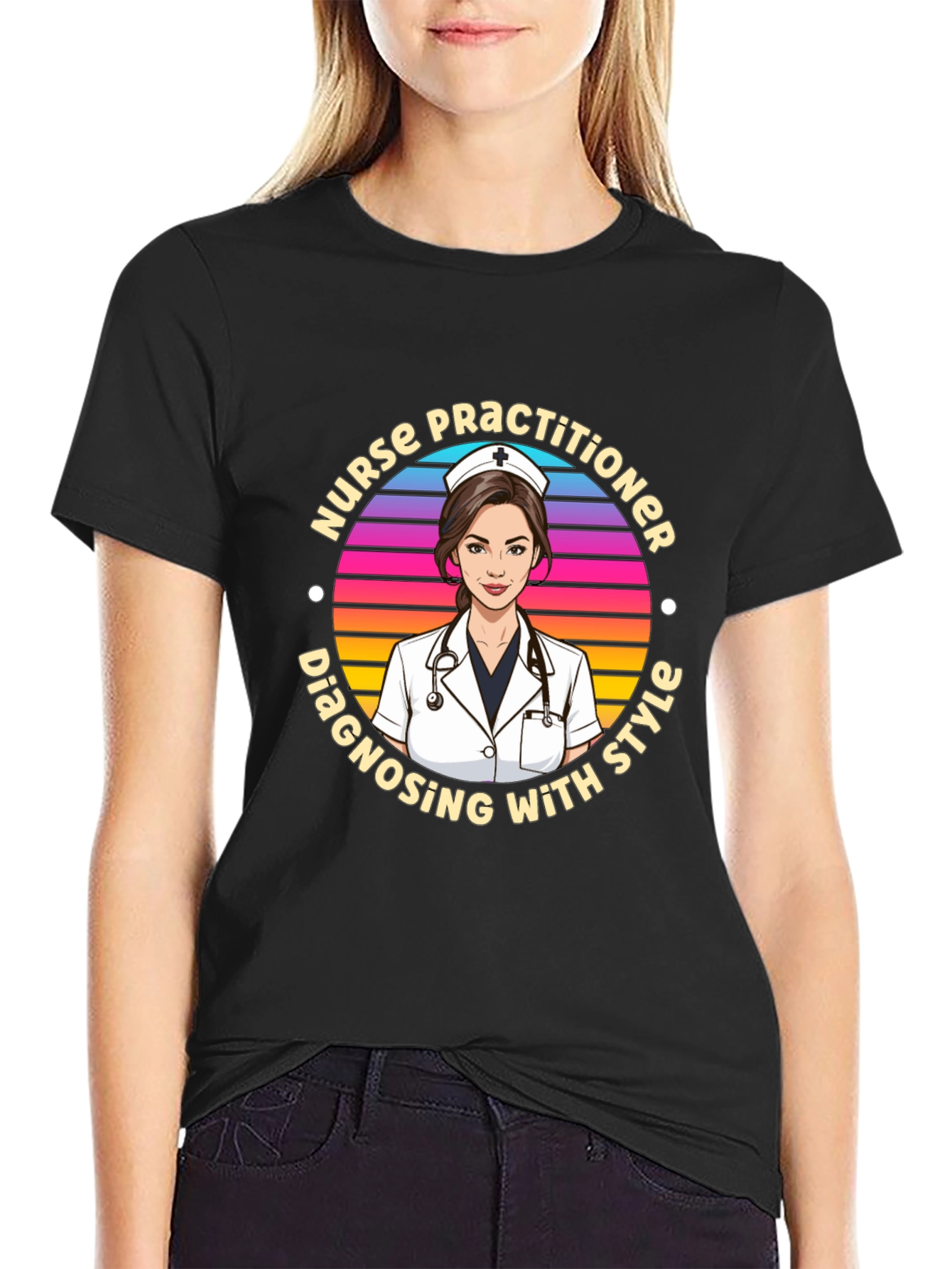 Nurse Practitioner Style Graphic T-Shirt