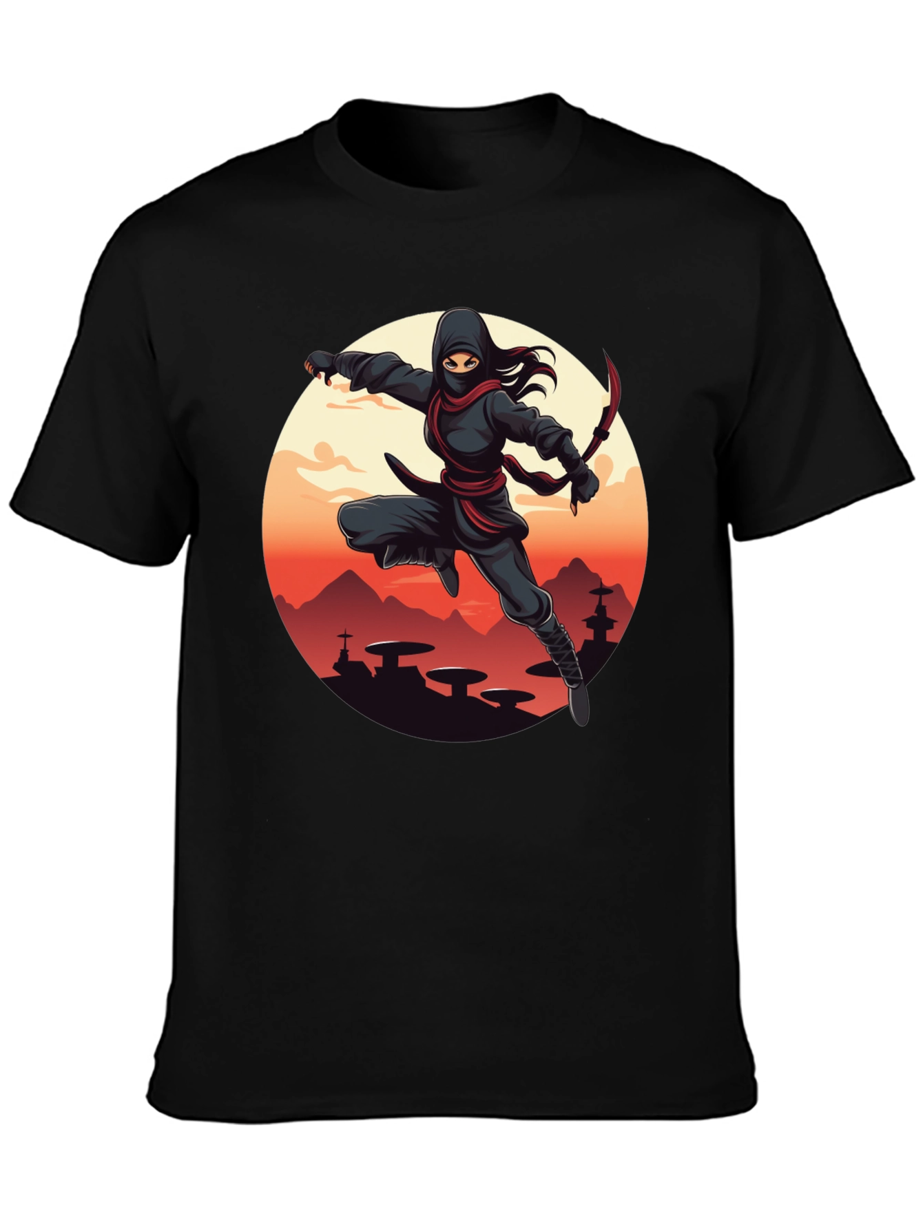 Ninja Graphic Tee - Unisex Black T-Shirt