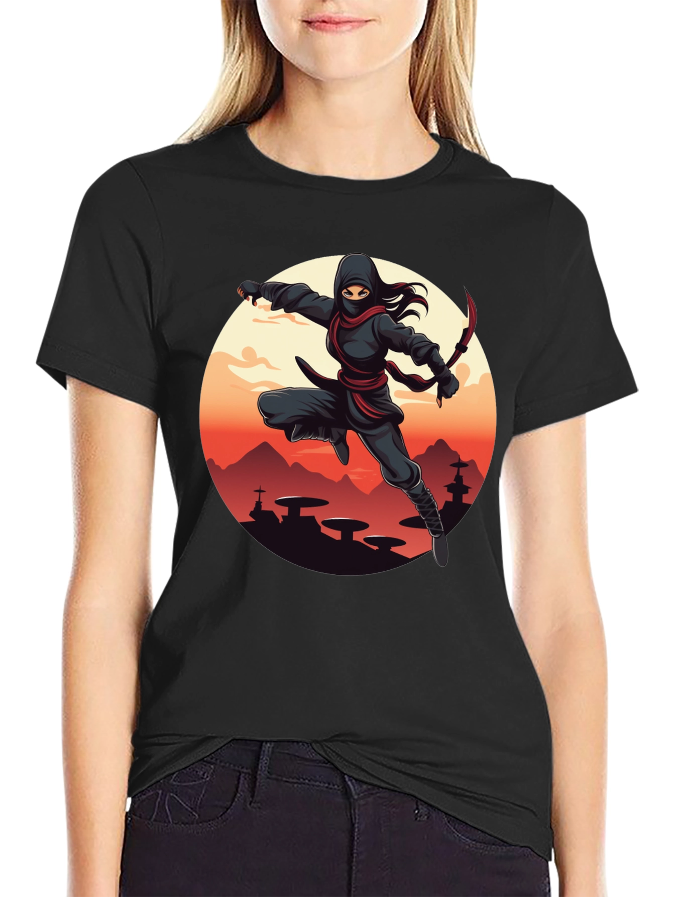Ninja Graphic Tee - Unisex Black T-Shirt