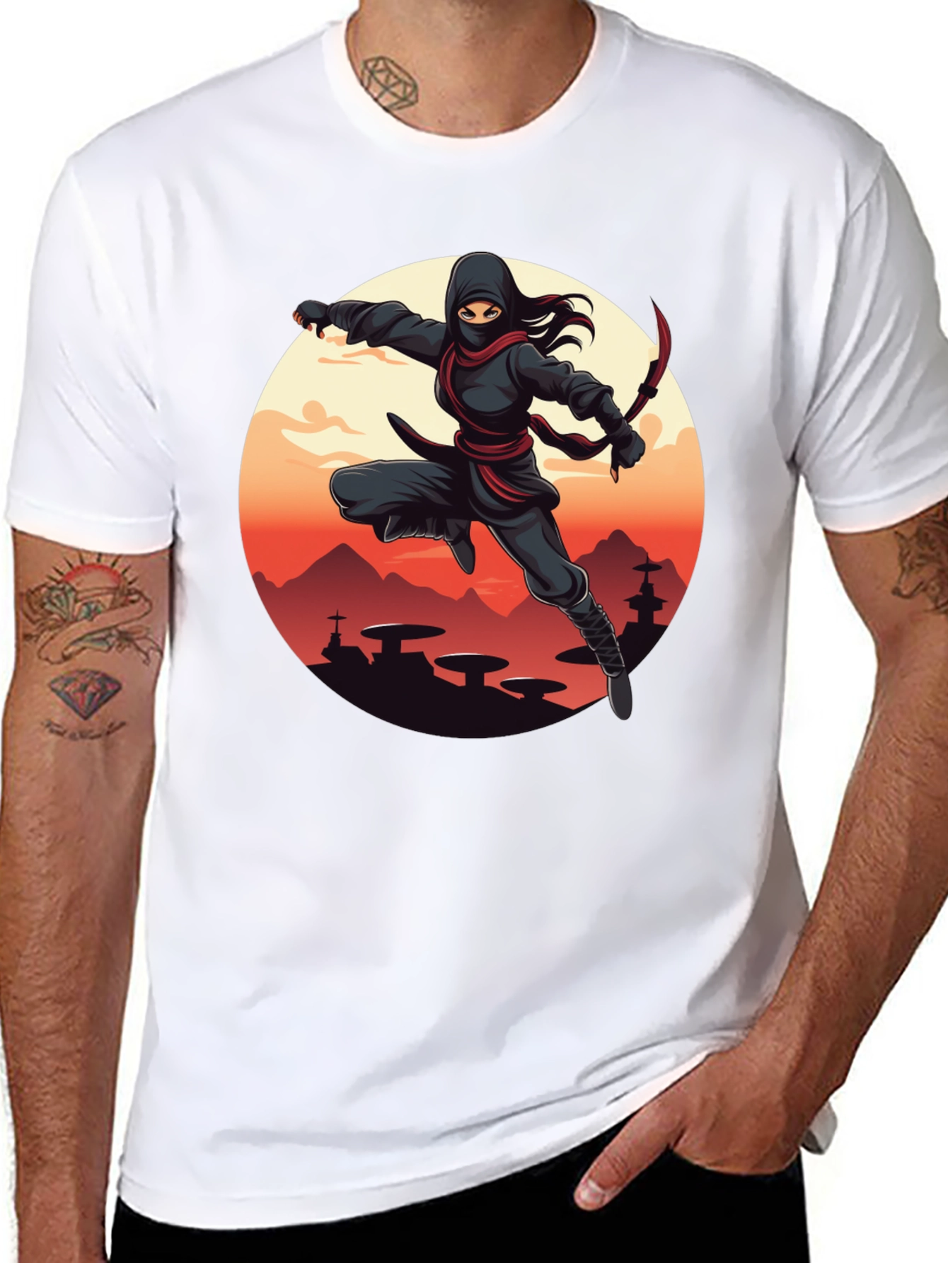 Ninja Graphic Tee - Unisex Black T-Shirt