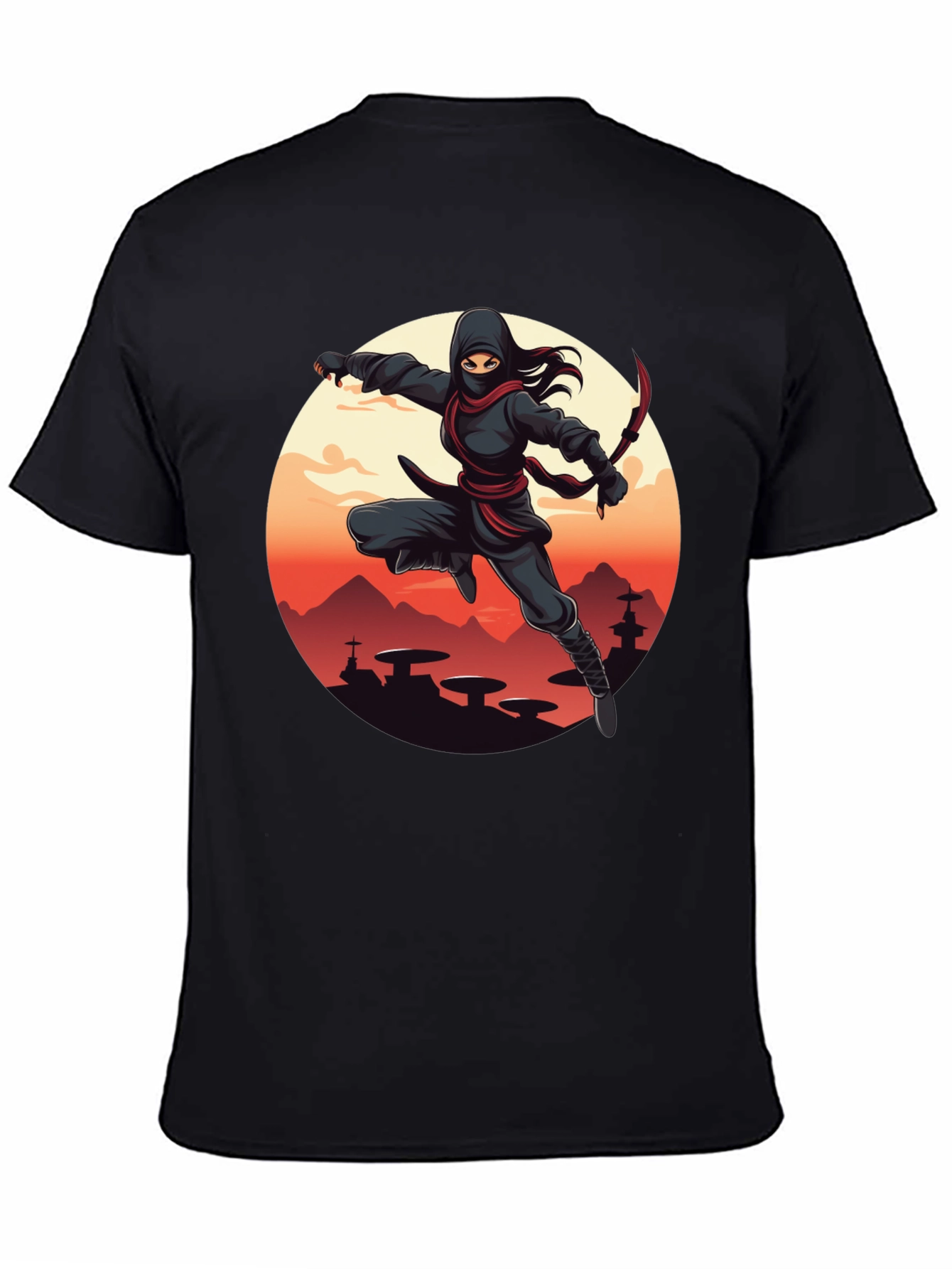 Ninja Graphic Tee - Unisex Black T-Shirt