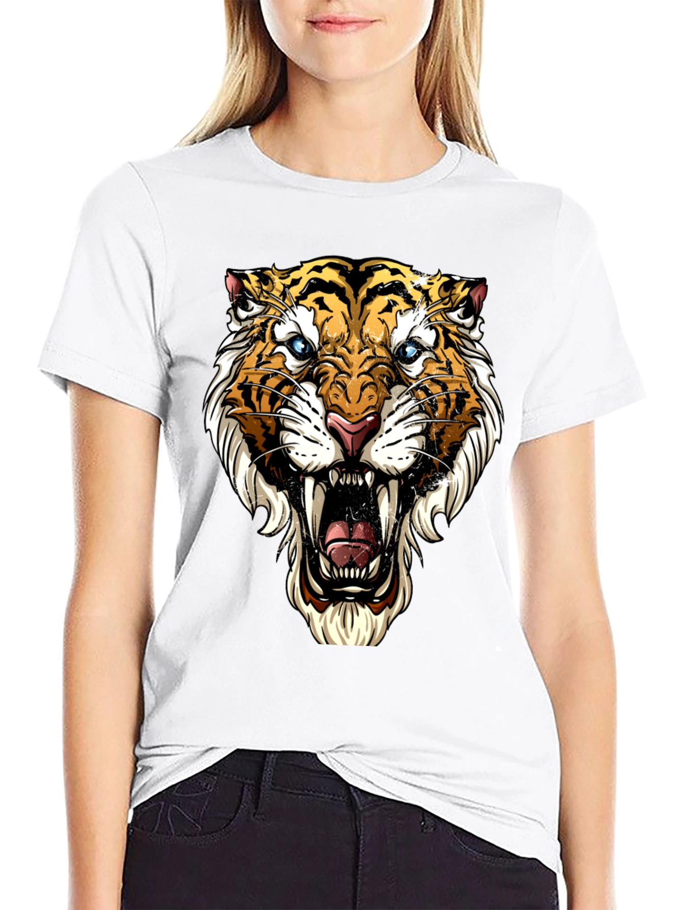 Roaring Tiger Graphic Tee - Bold Black T-Shirt