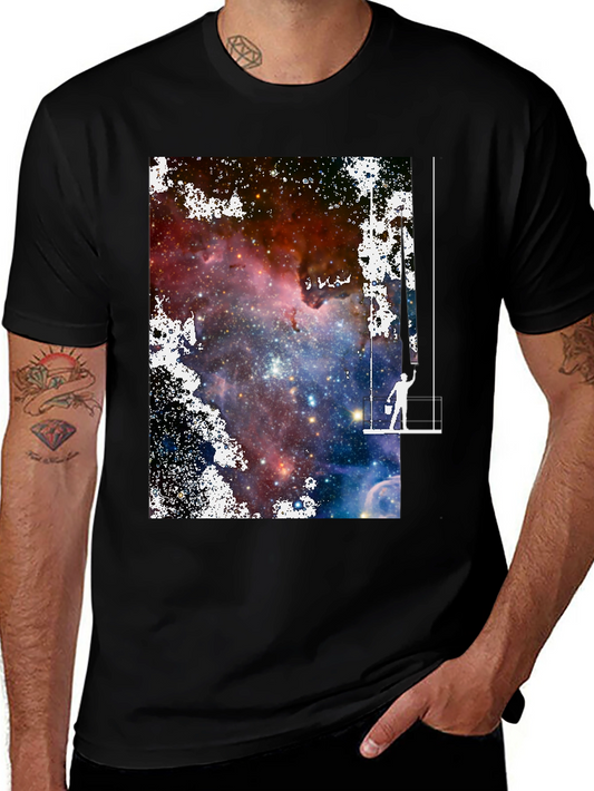 Galaxy Painter Graphic Tee - Unique Space Art T-Shirt