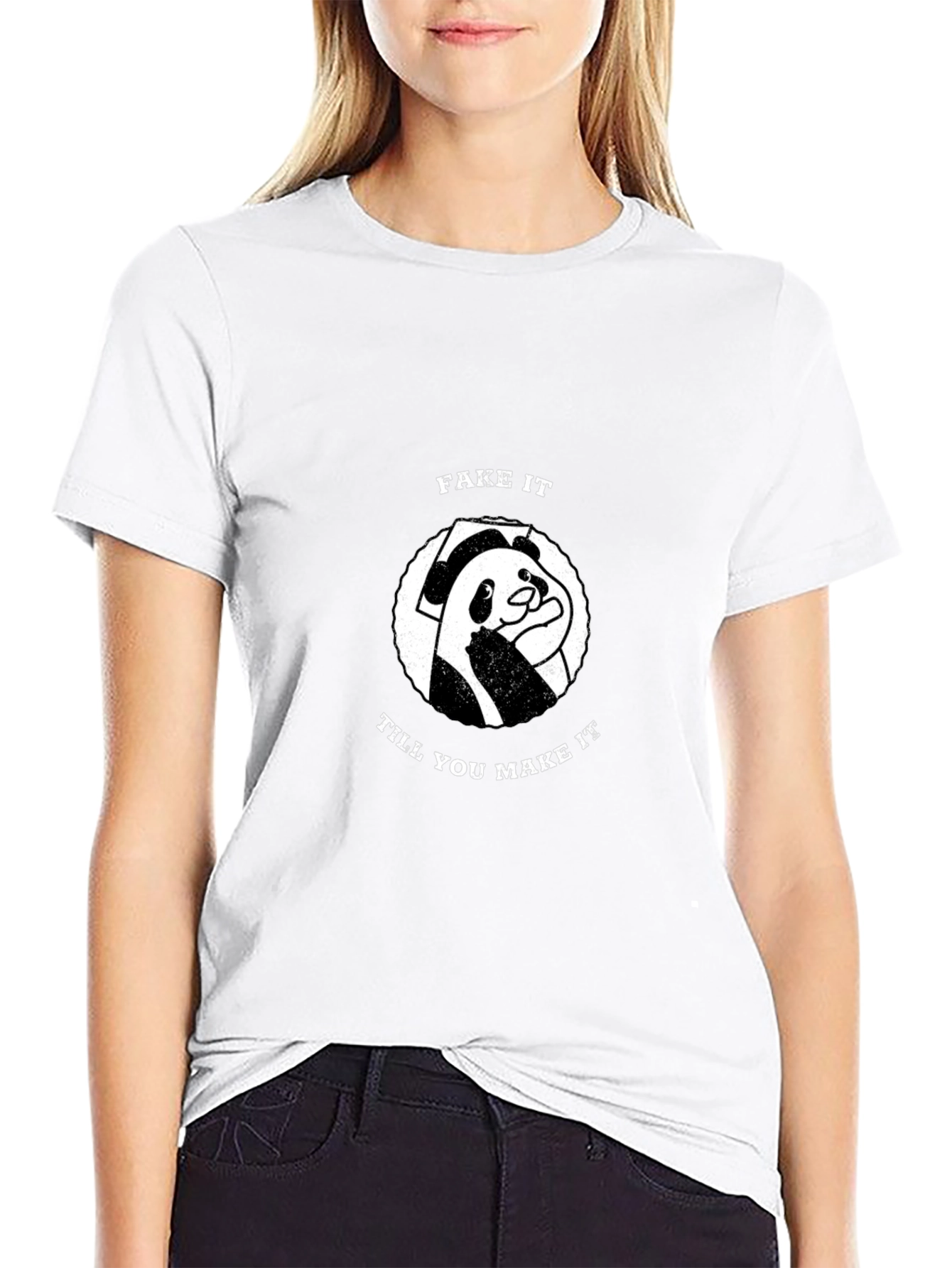 Fake It Till You Make It Panda T-Shirt