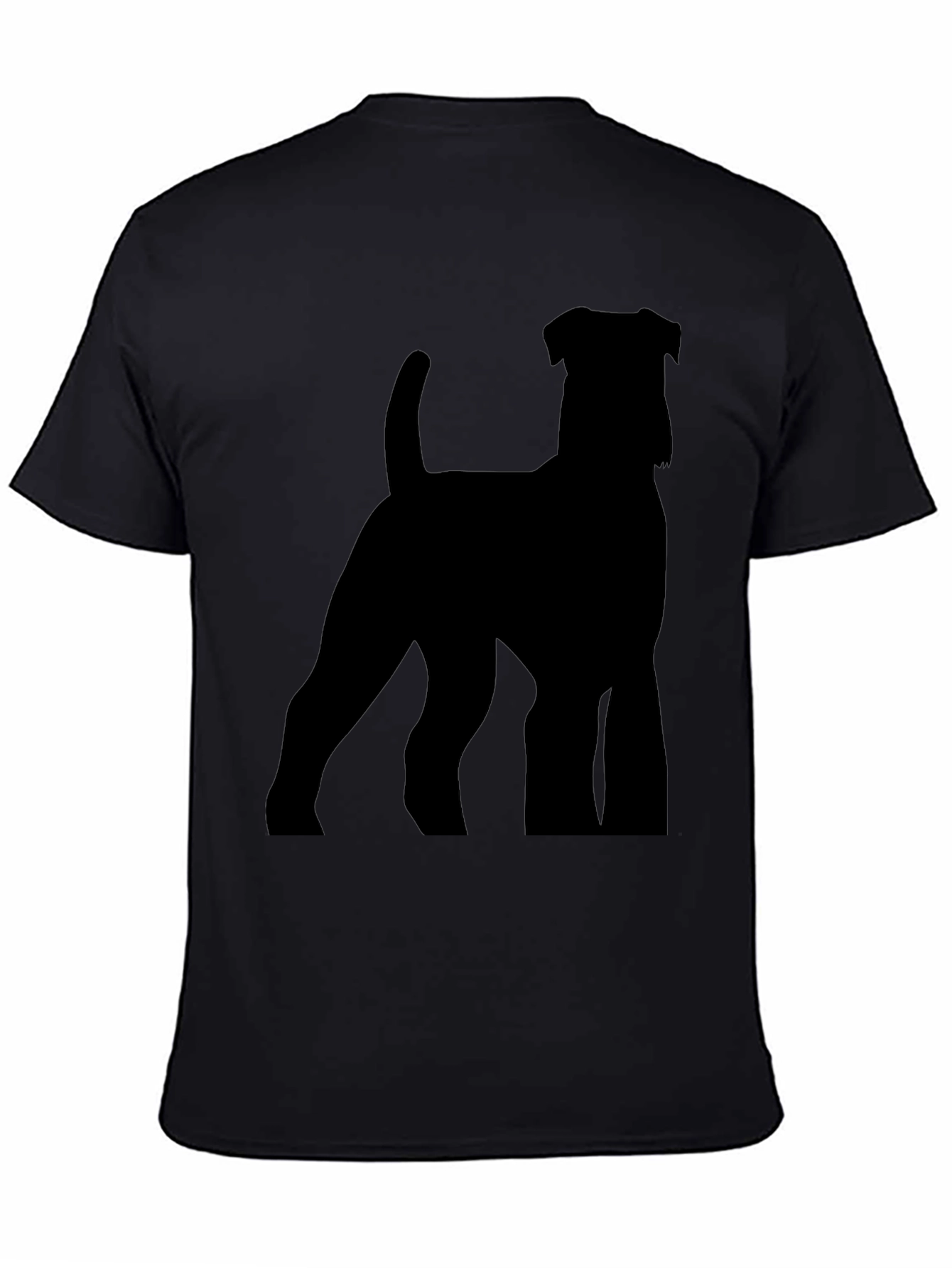 Black Dog Silhouette T-Shirt - Modern Casual Tee