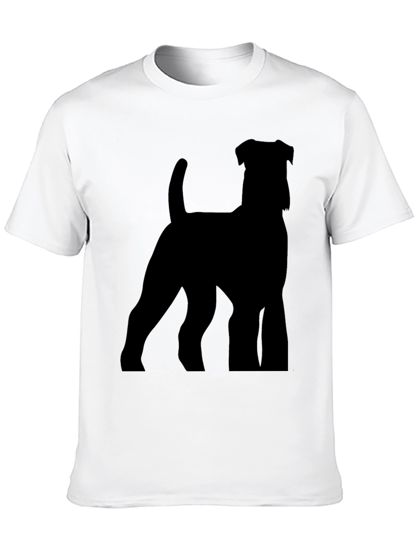 Black Dog Silhouette T-Shirt - Modern Casual Tee