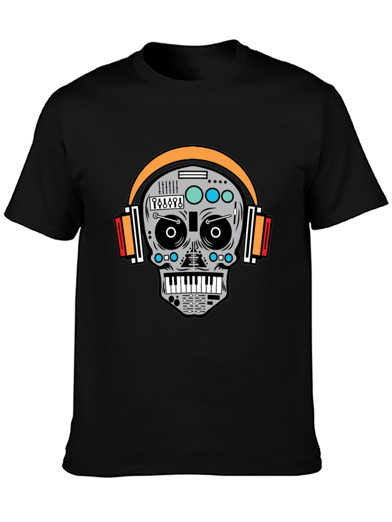 DJ Skull Graphic T-Shirt - Cool Music Lover Tee