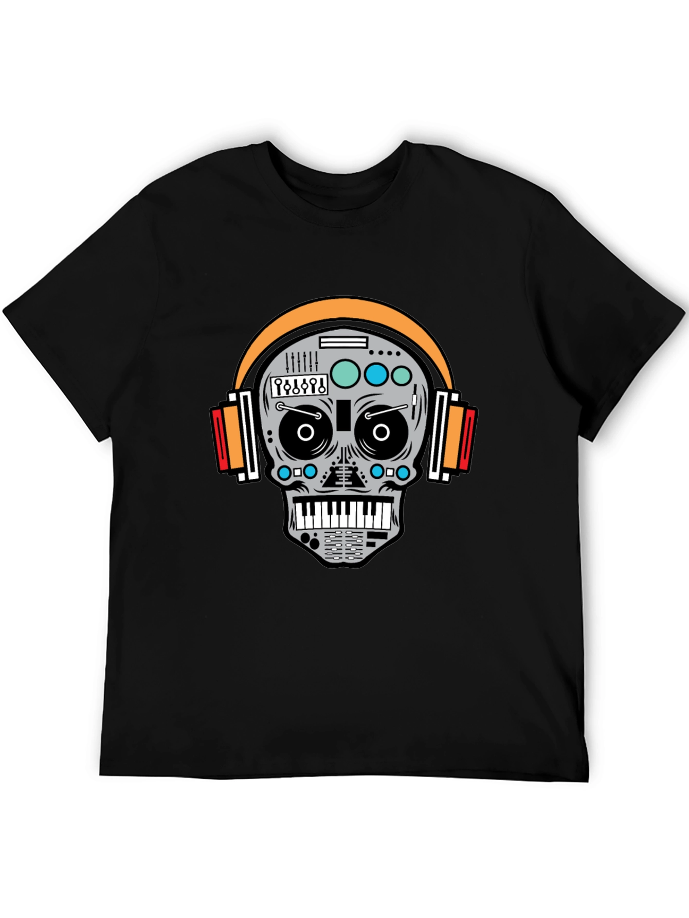 DJ Skull Graphic T-Shirt - Cool Music Lover Tee