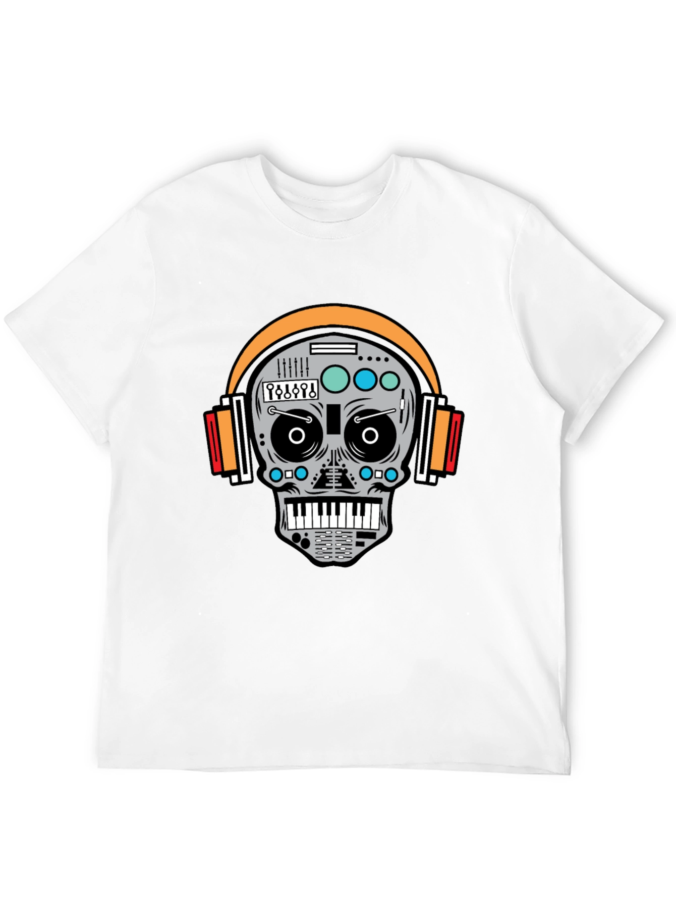 DJ Skull Graphic T-Shirt - Cool Music Lover Tee