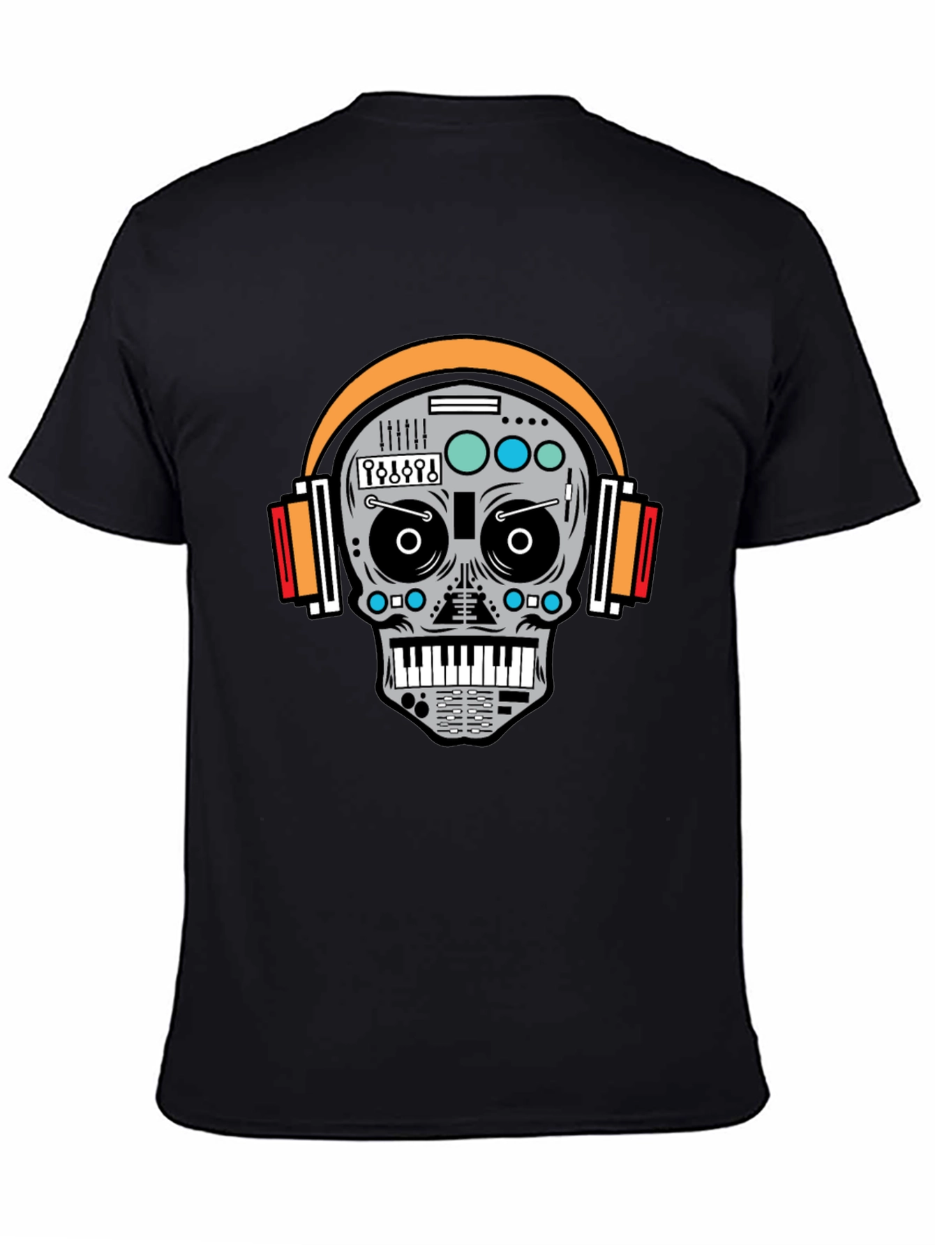 DJ Skull Graphic T-Shirt - Cool Music Lover Tee