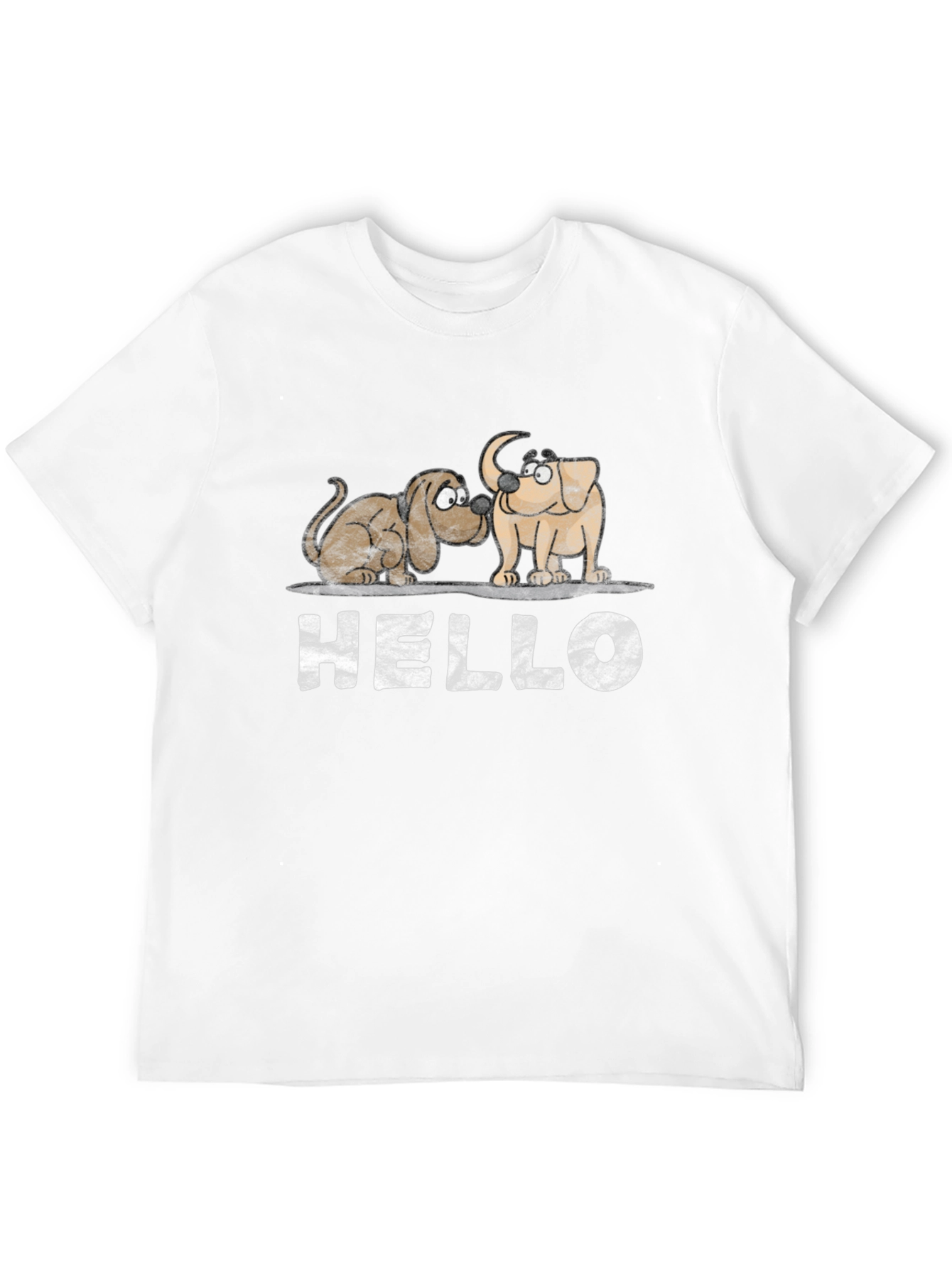 Hello Dogs Graphic Tee - Unisex Black T-Shirt