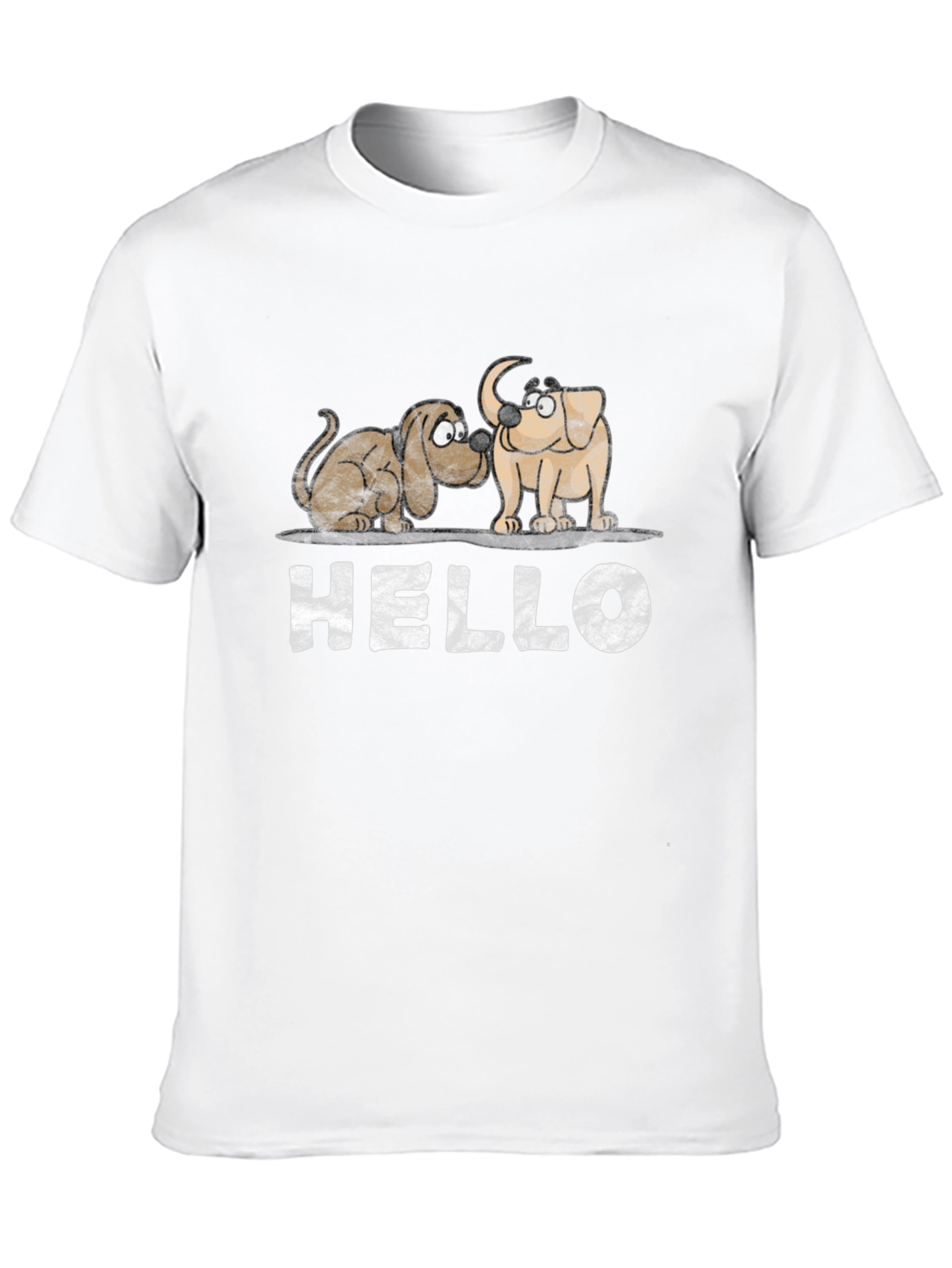 Hello Dogs Graphic Tee - Unisex Black T-Shirt