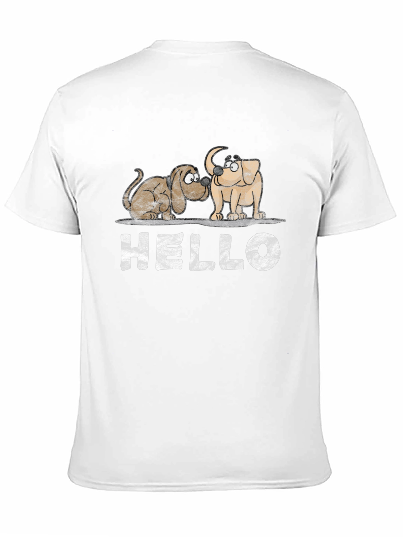 Hello Dogs Graphic Tee - Unisex Black T-Shirt