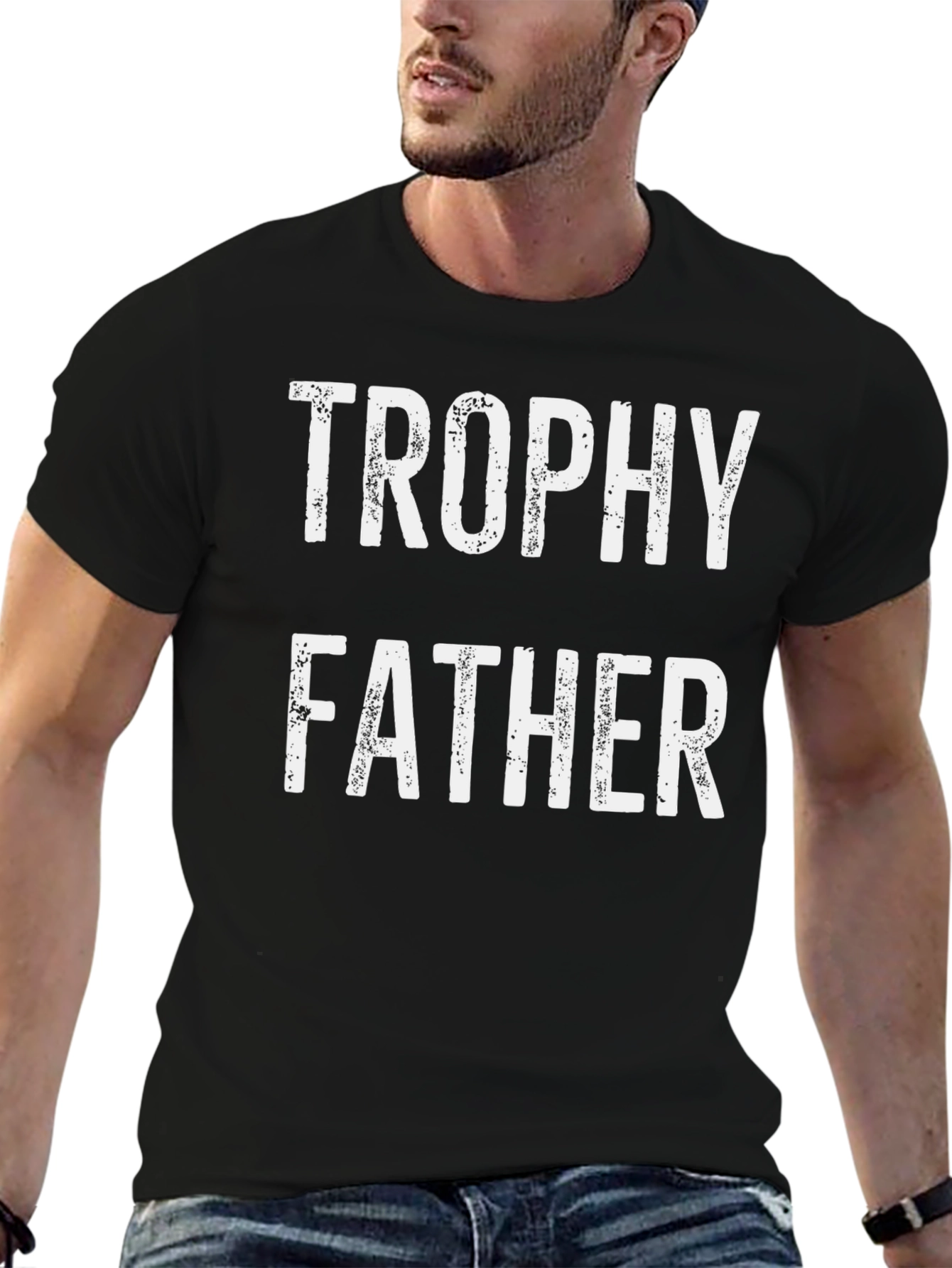 Trophy Father Graphic Tee - Black