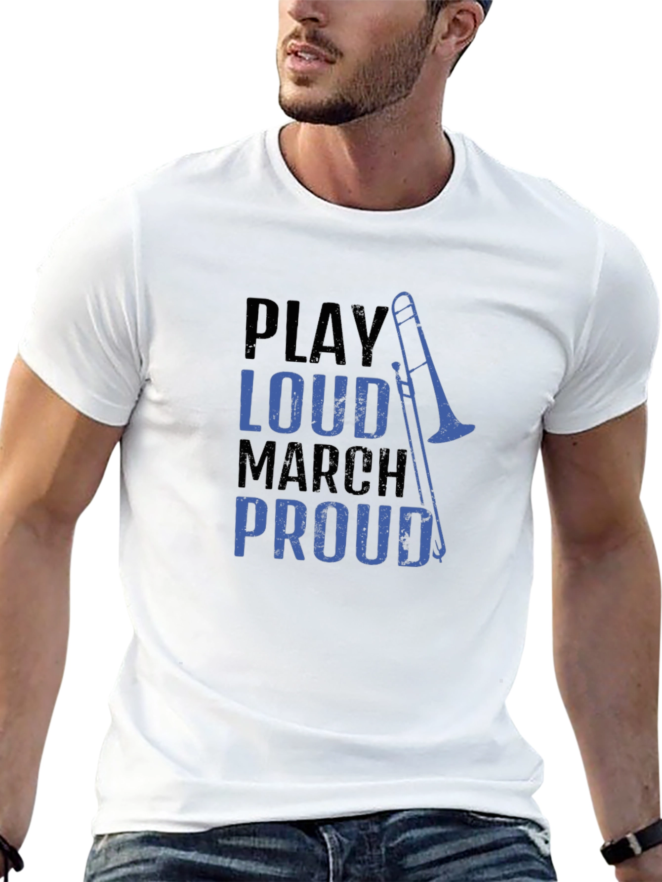 Play Loud Trombone Graphic T-Shirt