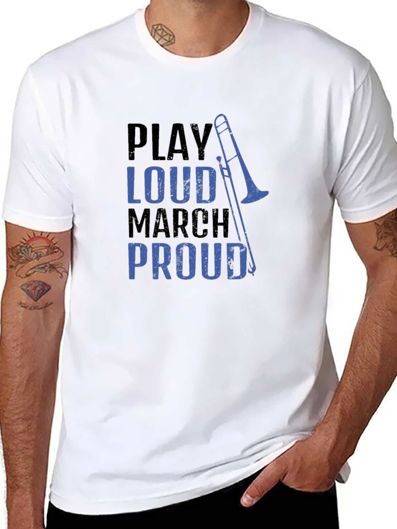 Play Loud Trombone Graphic T-Shirt