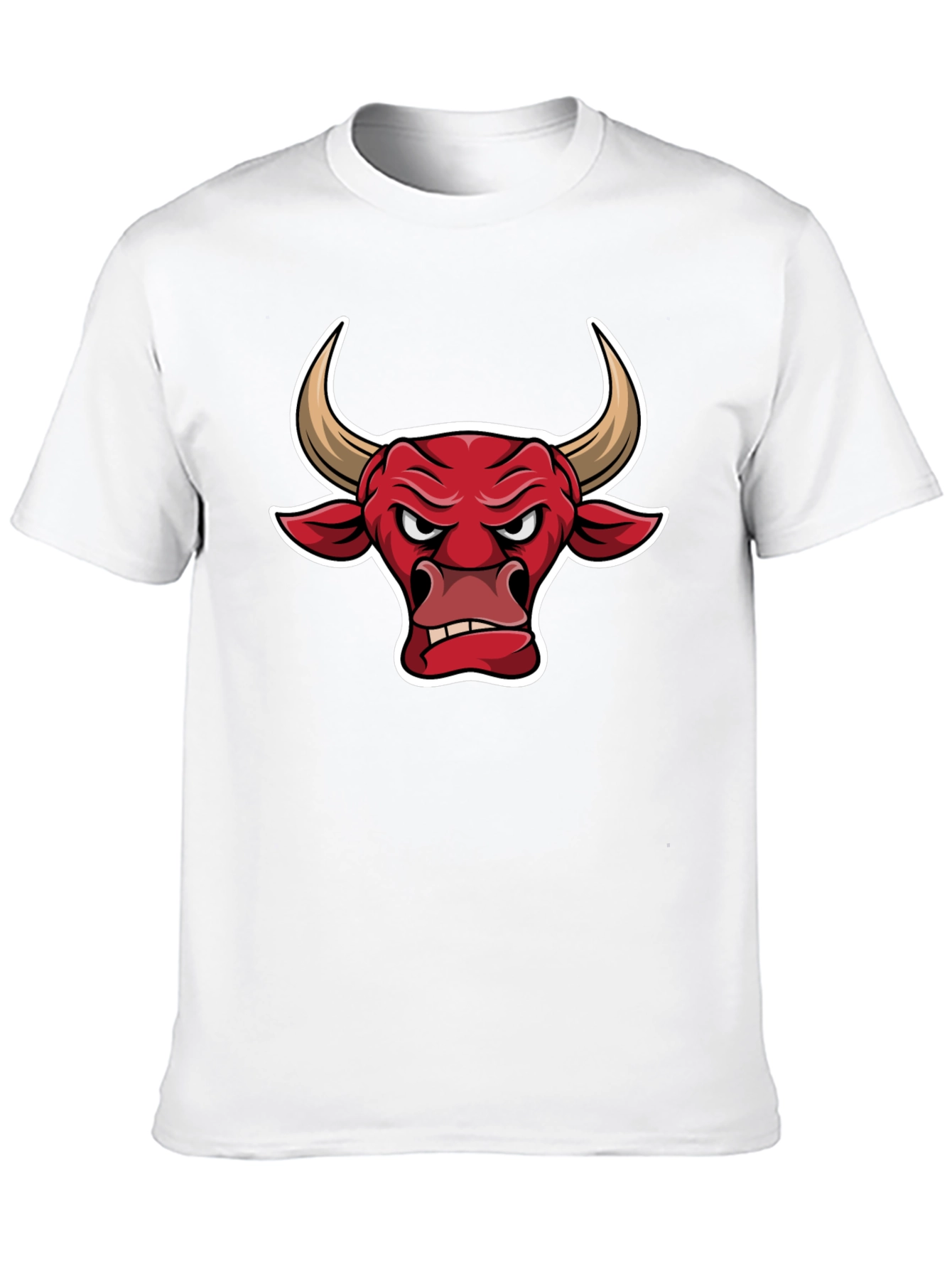 Black T-Shirt with Bull Graphic